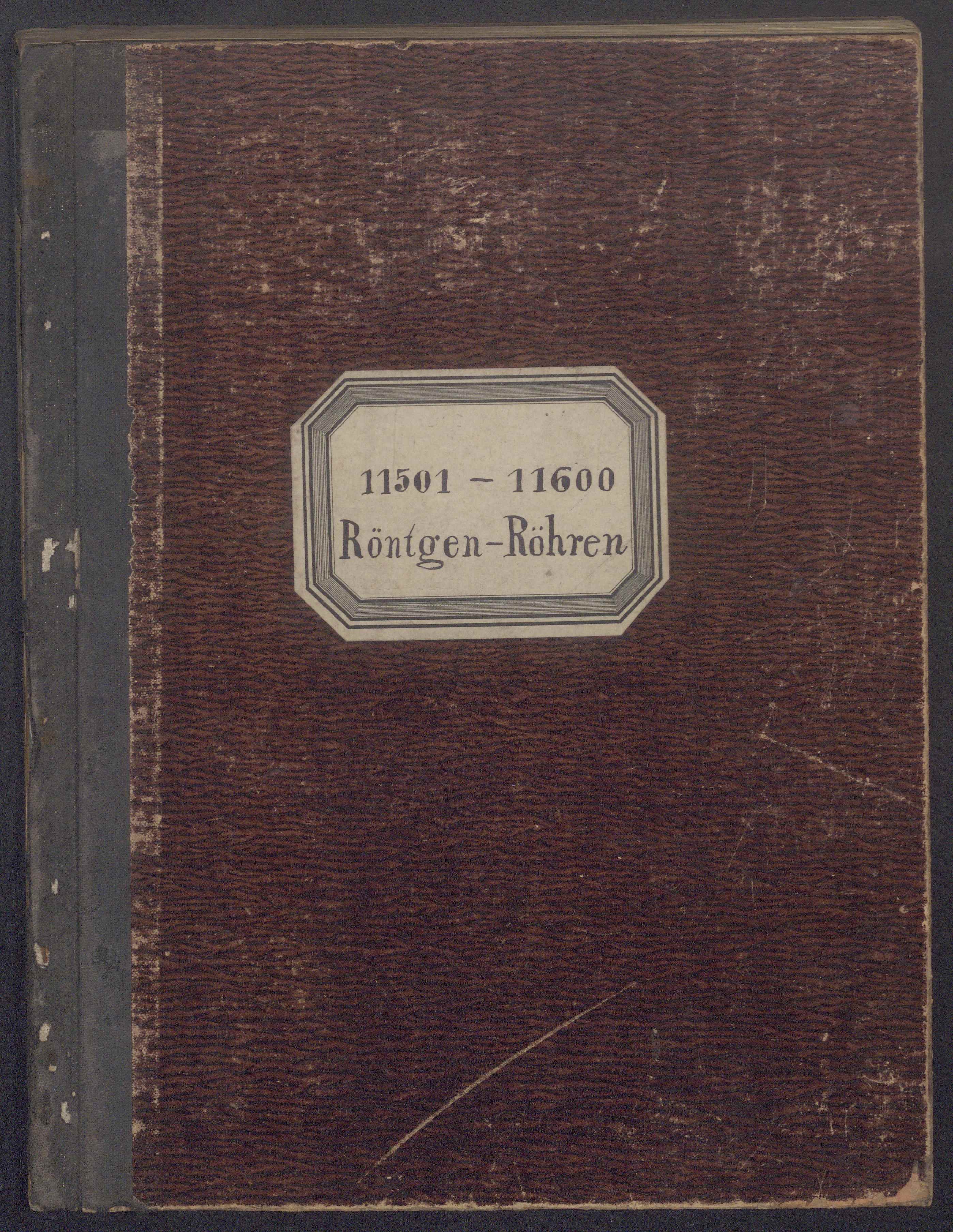 Rechnungsbuch Röntgenröhren, 1914 (Museum Baruther Glashütte CC BY-NC-SA)
