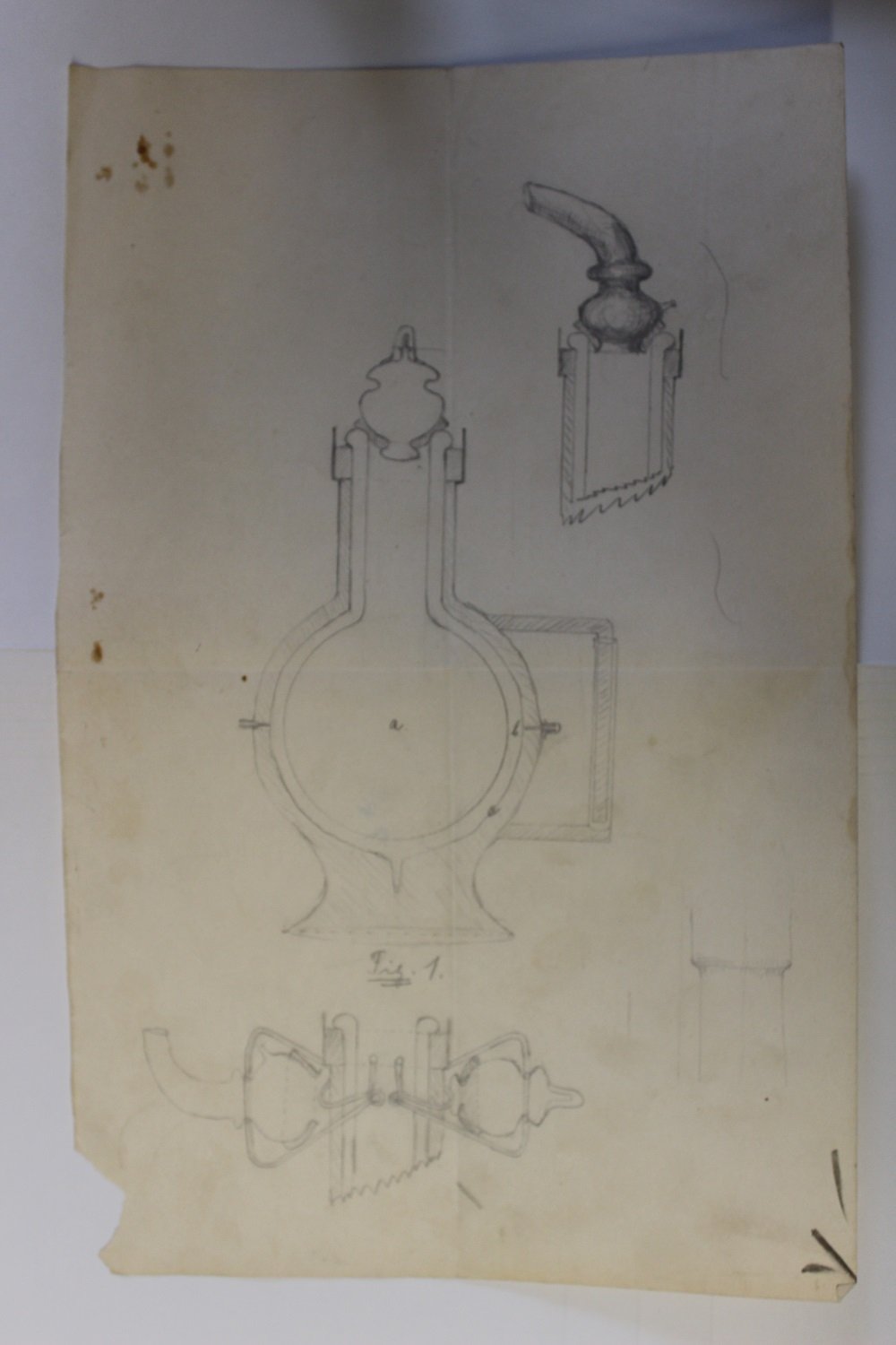 Patentzeichnung Thermosflasche, 1902 (Museum Baruther Glashütte CC BY-NC-SA)