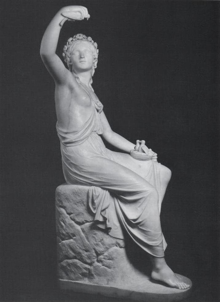 Schadow, Ridolfo: Mädchen mit Tauben (Die Unschuld), Marmor, 1819-20, Skulpt.slg. 5580. (Alte Nationalgalerie SMB PK CC BY-NC-SA)
