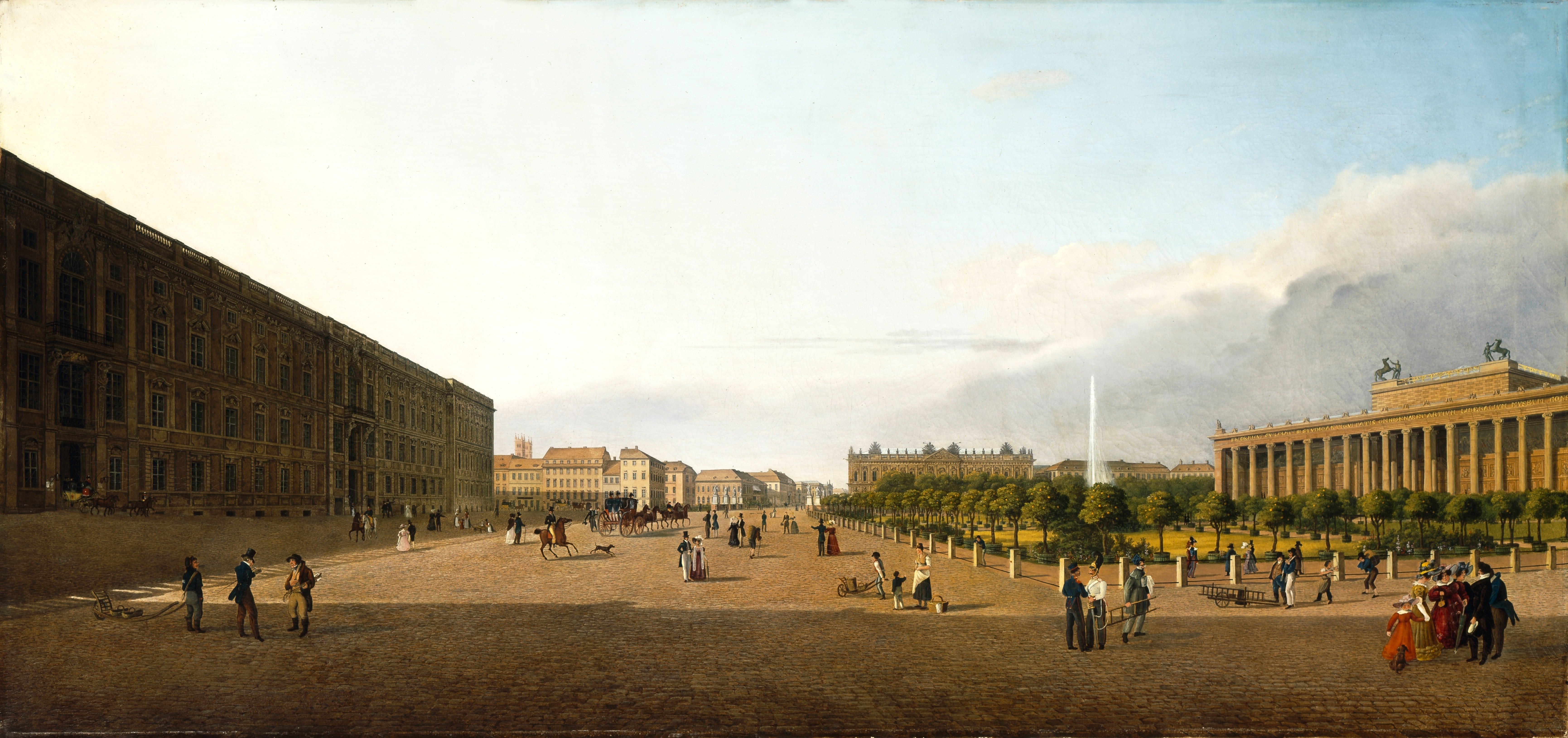 Hintze, Johann Heinrich: Lustgarten in Berlin, 1829, GK I 4398. (Stiftung Preußische Schlösser und Gärten Berlin-Brandenburg CC BY-NC-SA)
