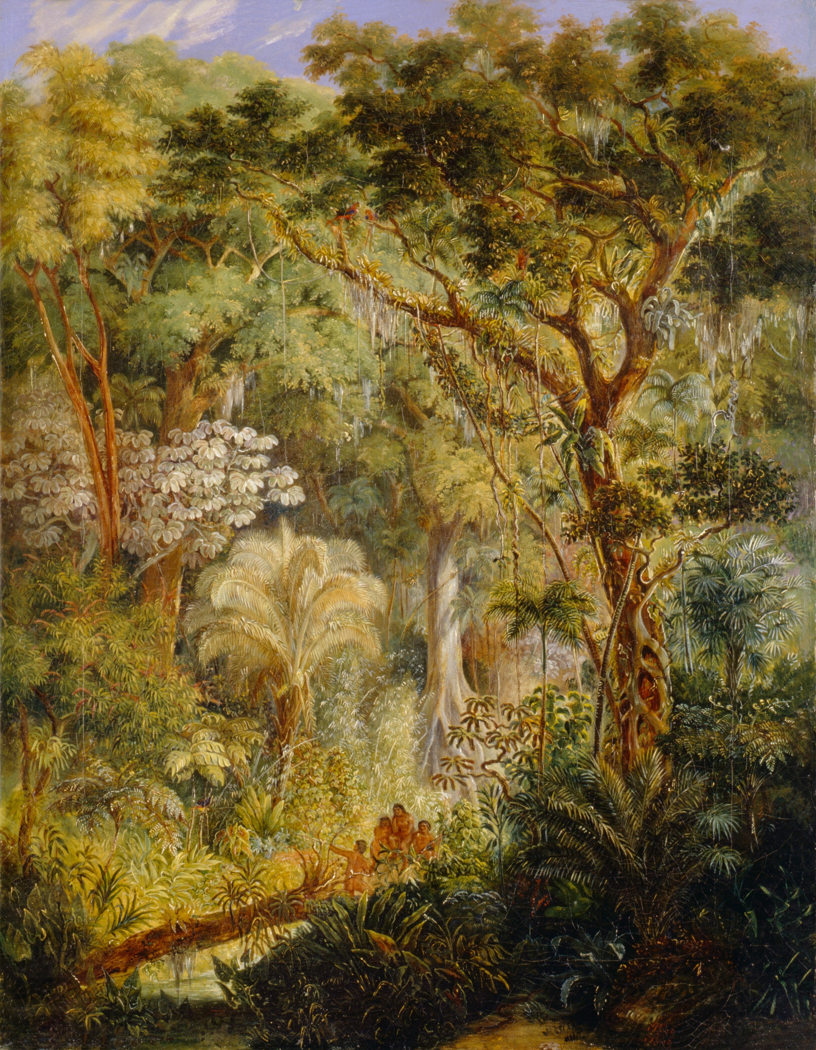 Rugendas, Johann Moritz: Brasilianischer Urwald, 1830, GK I 1271. (Stiftung Preußische Schlösser und Gärten Berlin-Brandenburg CC BY-NC-SA)