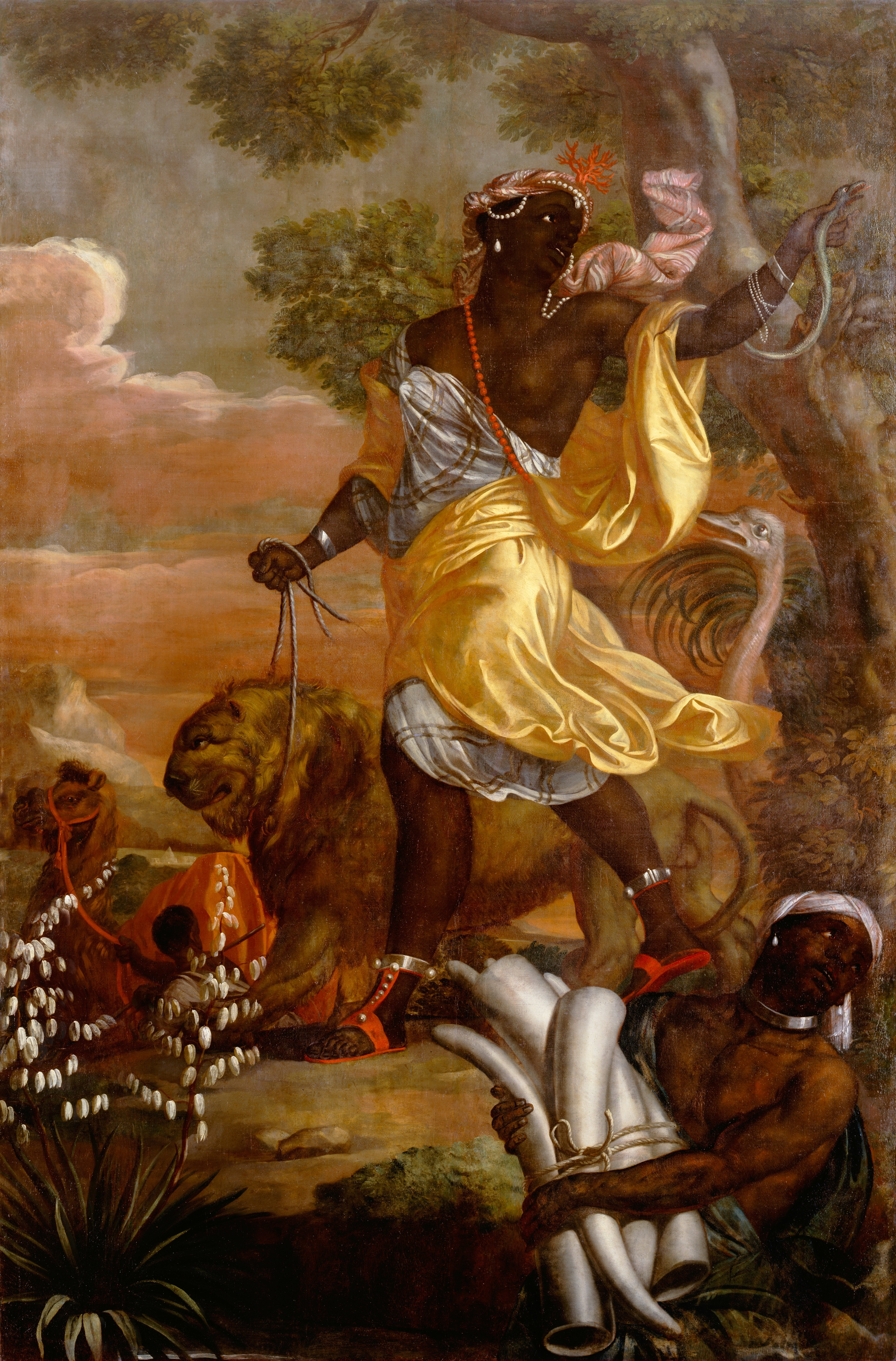 Terwesten, Augustin : Allegorie auf den Erdteil Afrika, 1694, GK I 5177. (Stiftung Preußische Schlösser und Gärten Berlin-Brandenburg CC BY-NC-SA)