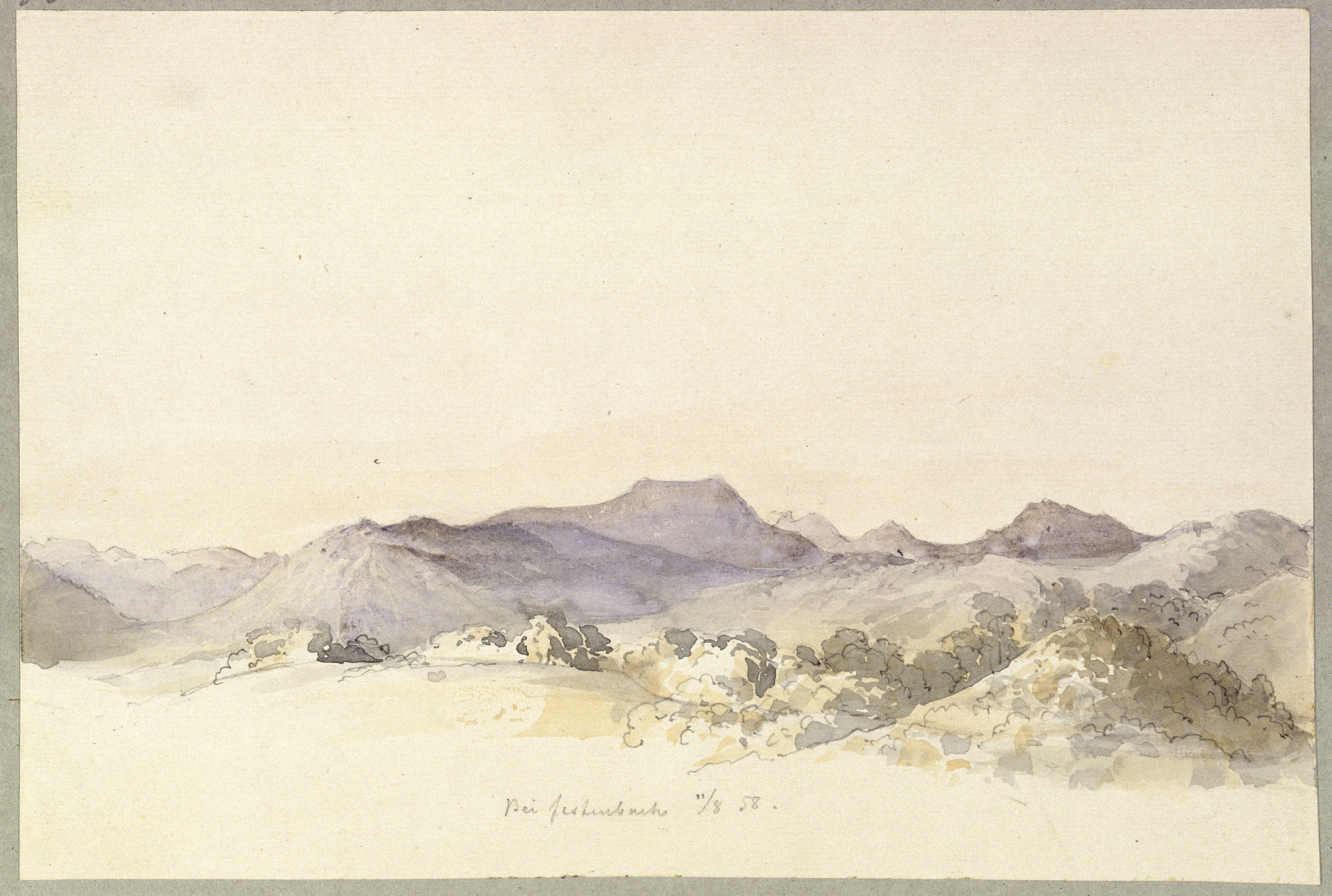 Stüler, Friedrich August: Alpenpanorama, 1858, SPSG, GK II (5) 3309. (Stiftung Preußische Schlösser und Gärten Berlin-Brandenburg CC BY-NC-SA)