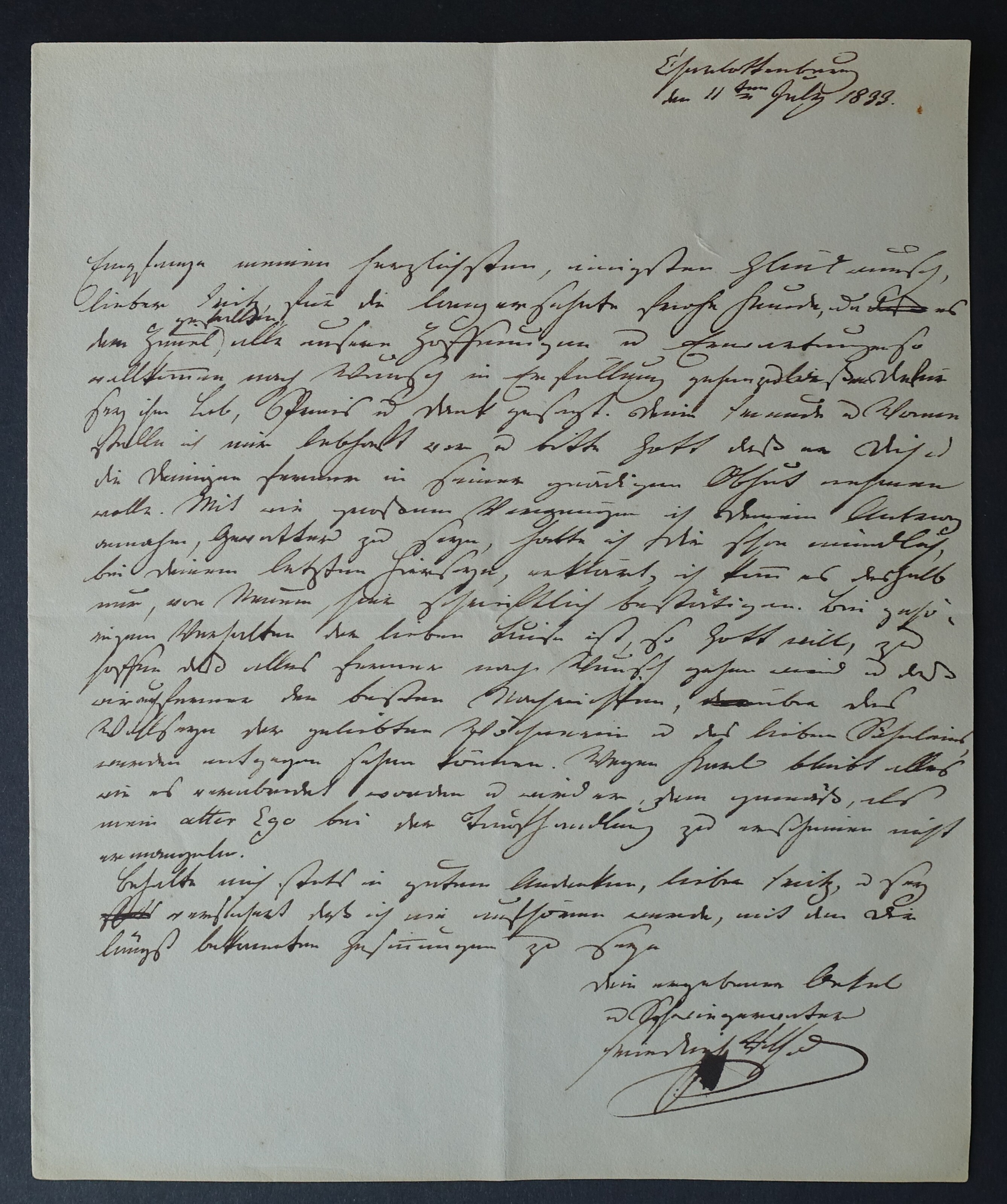 Friedrich Wilhelm III. Eigenhändiger, ganzseitiger Brief (Museum Alexandrowka CC BY-NC-SA)
