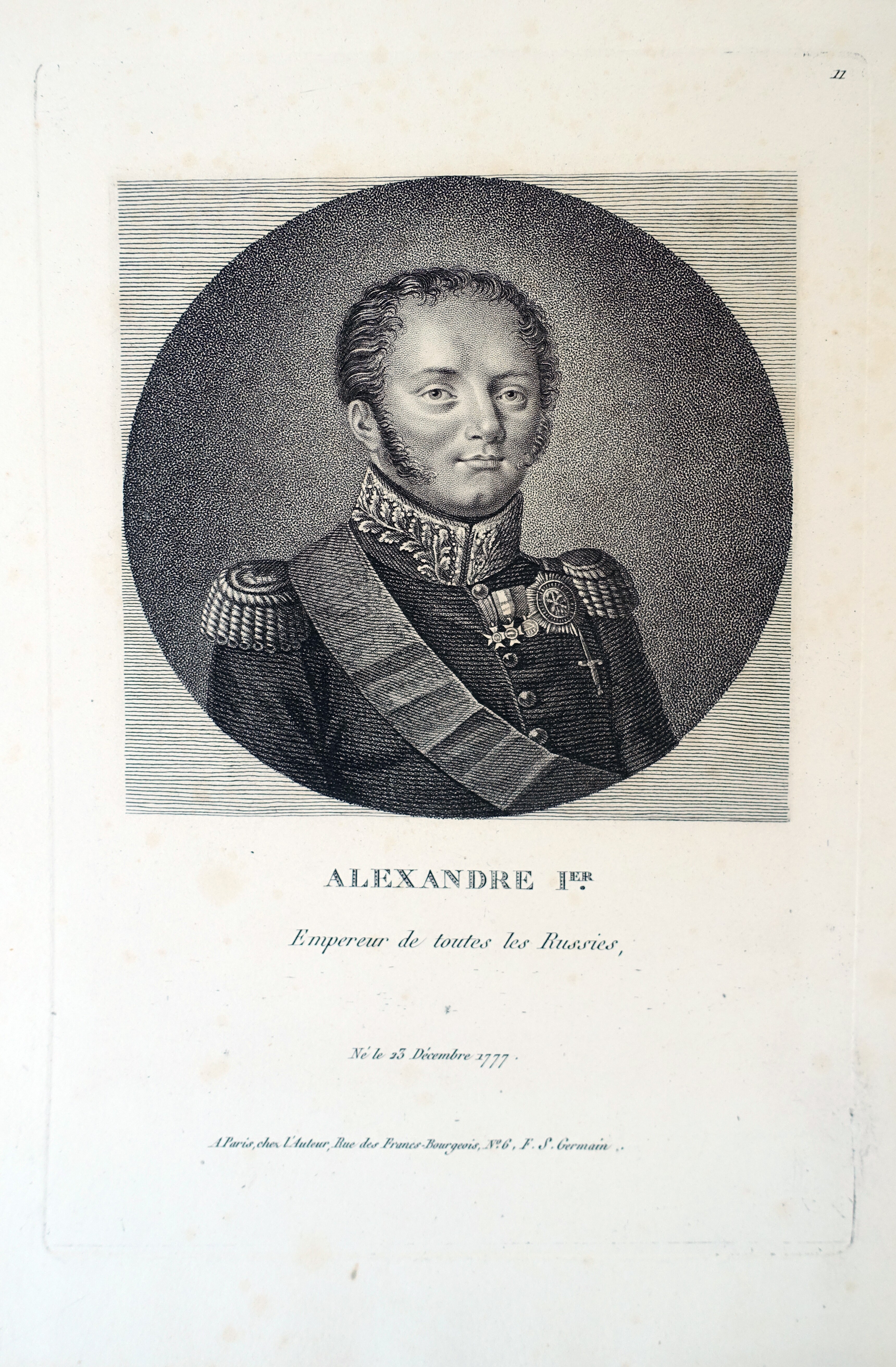 Alexander I., Zar von Russland (1777 - 1825). "Alexandre ler. Emperreur de toutes les Russies" (Museum Alexandrowka CC BY-NC-SA)