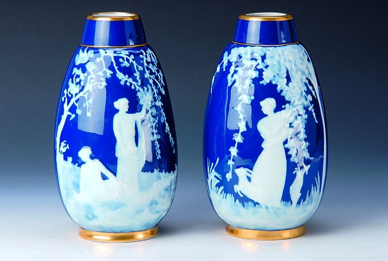 Vasenpaar, Barbotine de Marcel Haufriasse (Henrys CC BY-NC-SA)