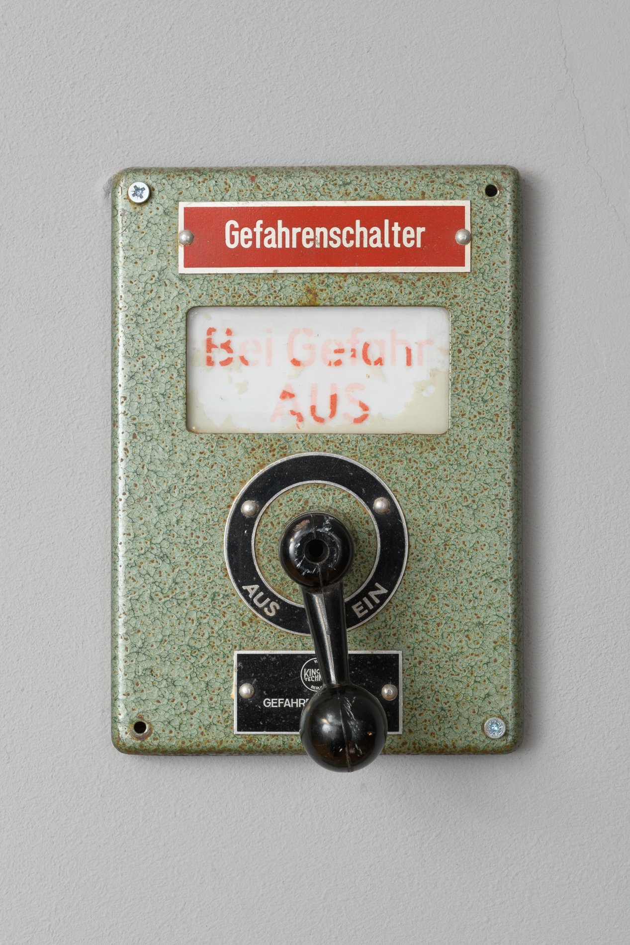 Gefahrenschalter (Museum Angermünde CC BY-NC-SA)