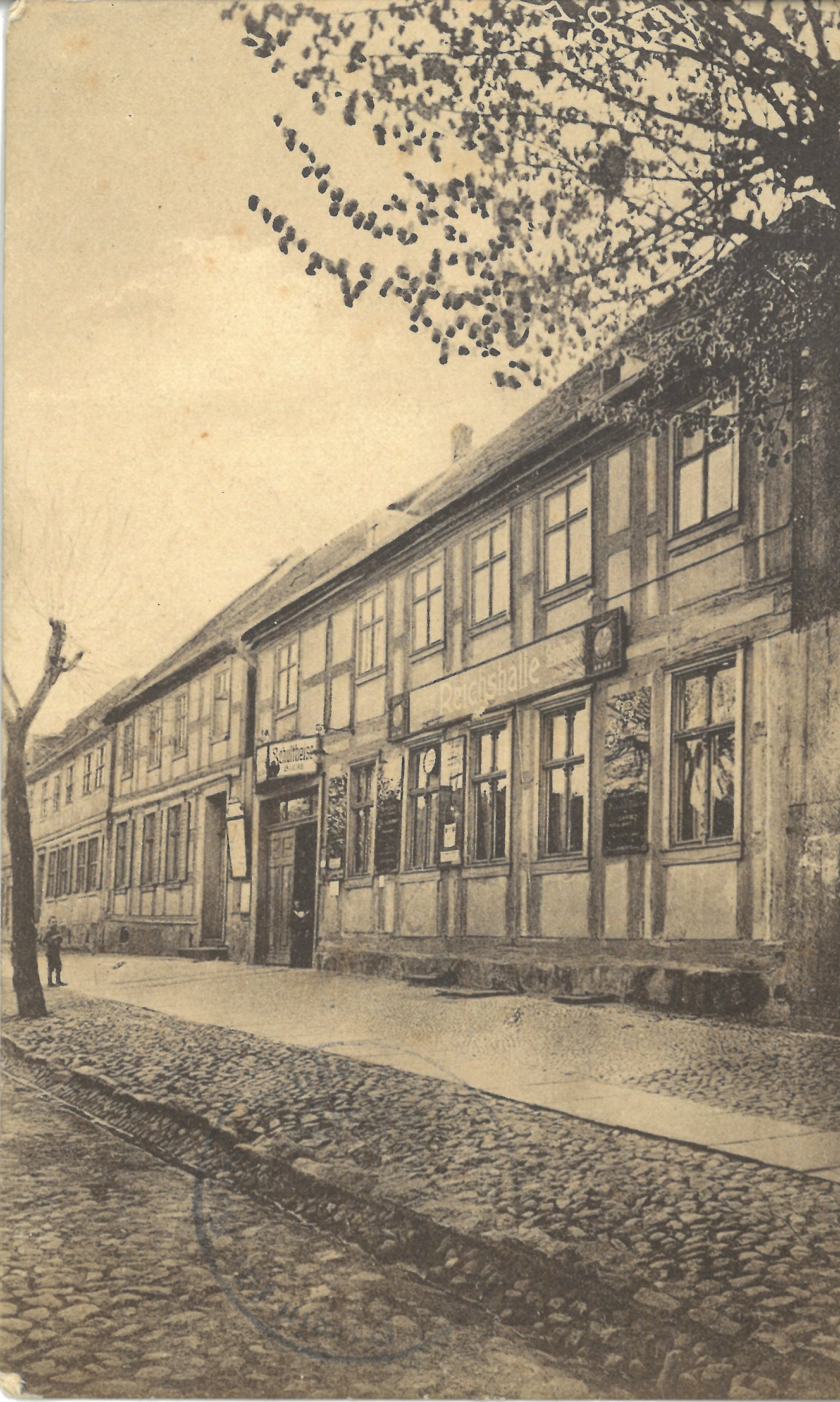 Ansichtskarte Hotel Reichshalle, um 1920 (Museum Angermünde CC BY-NC-SA)