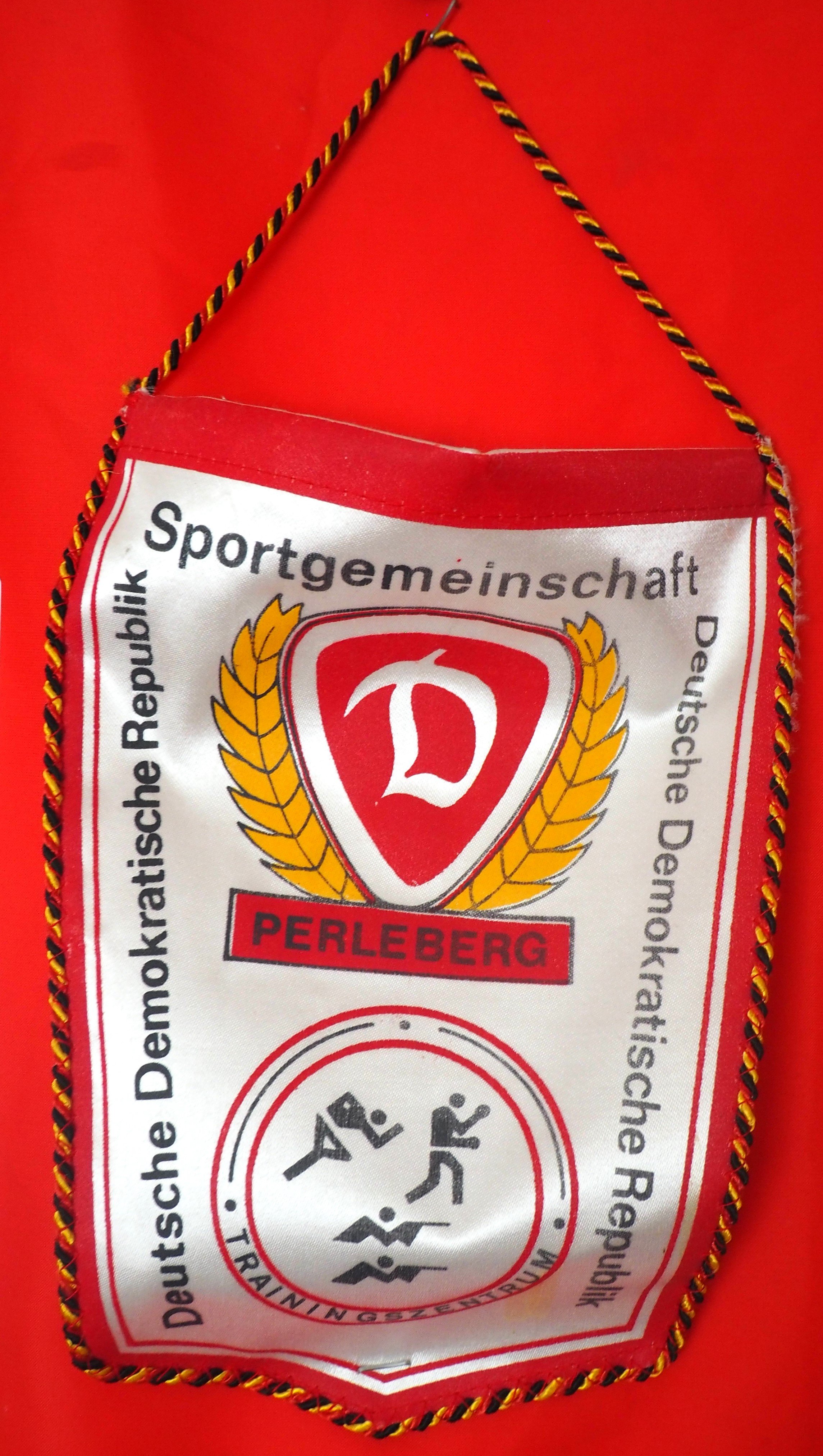 Wimpel: Sportgemeinschaft Dynamo Perleberg (DDR Geschichtsmuseum im Dokumentationszentrum Perleberg CC BY-SA)