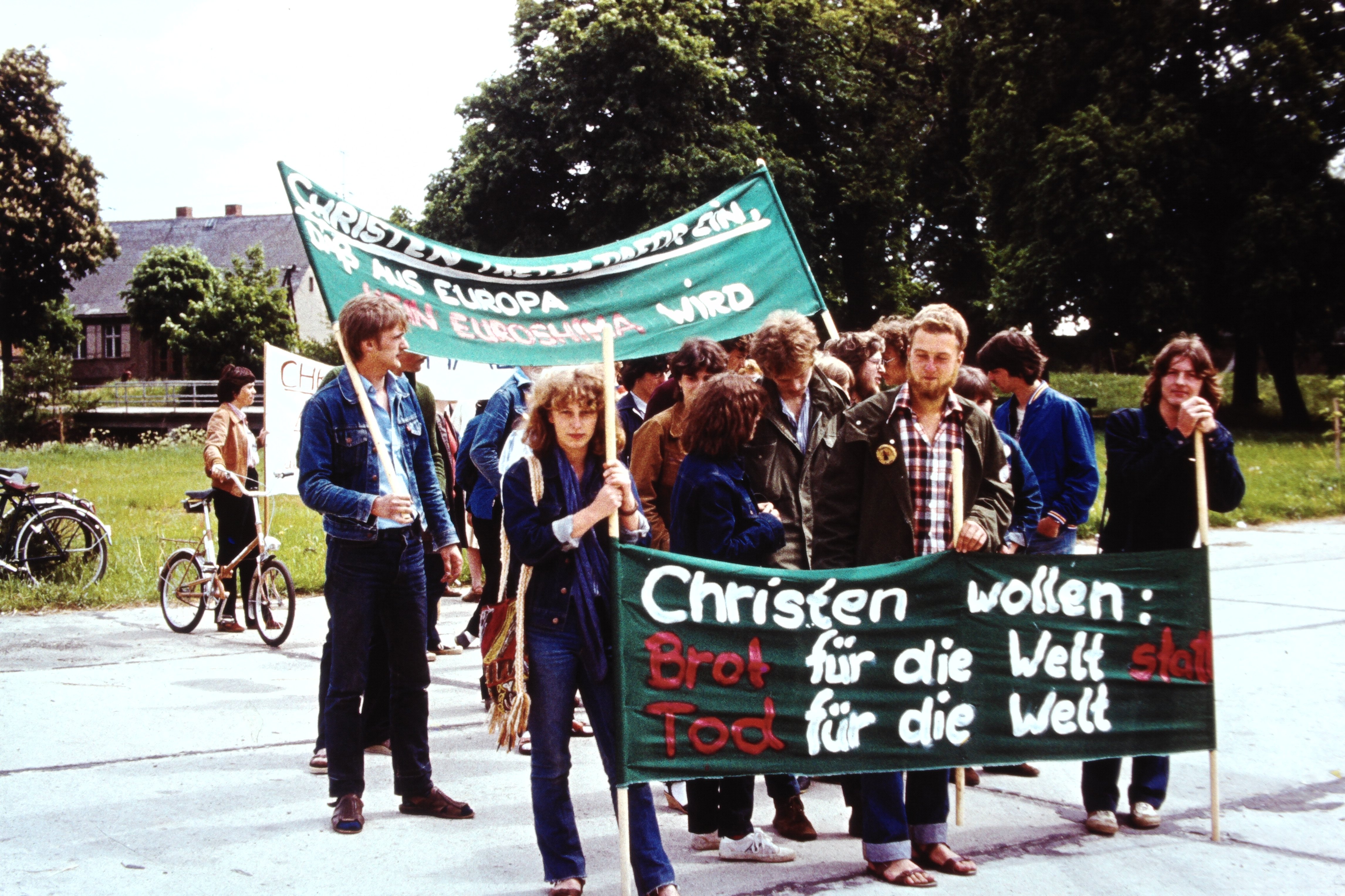 Pfingsttreffen in Kyritz 1982: "Christen wollen Brot für die Welt" (DDR Geschichtsmuseum im Dokumentationszentrum Perleberg CC BY-SA)