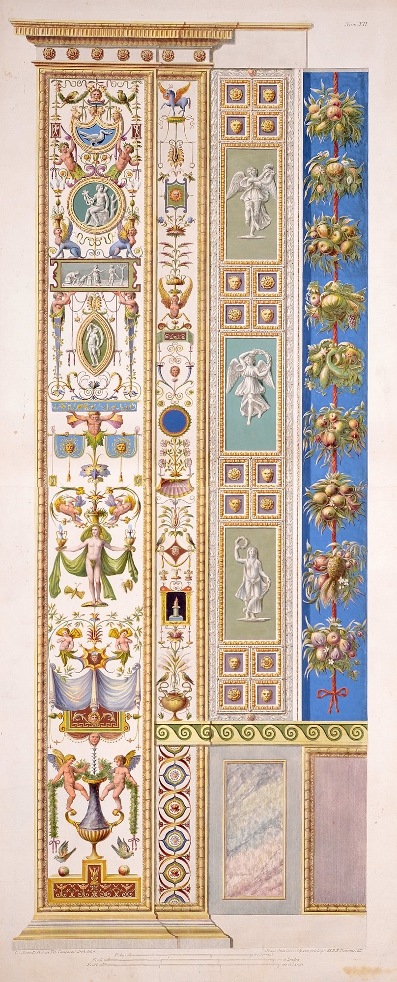 Pilaster Loggia XII: Aus einem Gefäß herauswachsende Verzierung (Stiftung Wredowsche Zeichenschule Brandenburg/Havel CC BY-NC-SA)