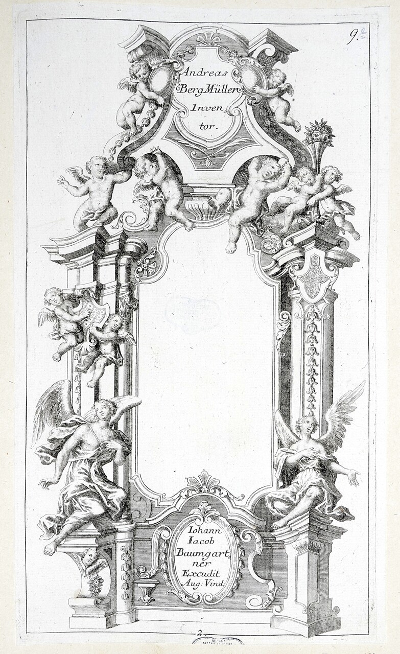 Verzierter Altar mit Engelsfiguren, Putten und Säulen (Stiftung Wredowsche Zeichenschule Brandenburg/Havel CC BY-NC-SA)