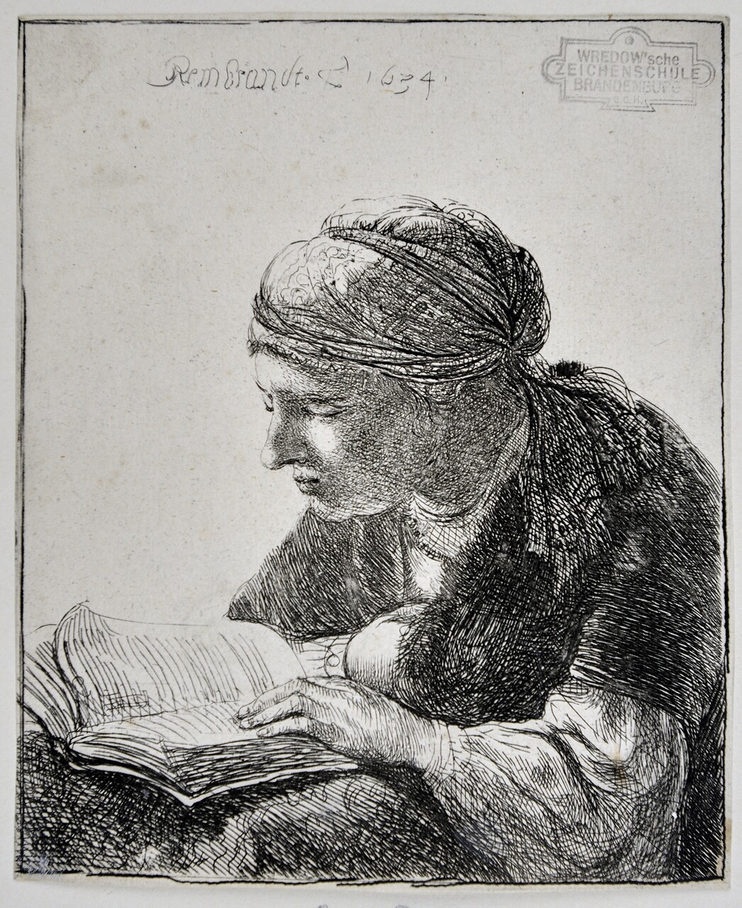 Lesende Frau (Stiftung Wredowsche Zeichenschule Brandenburg/Havel CC BY-NC-SA)