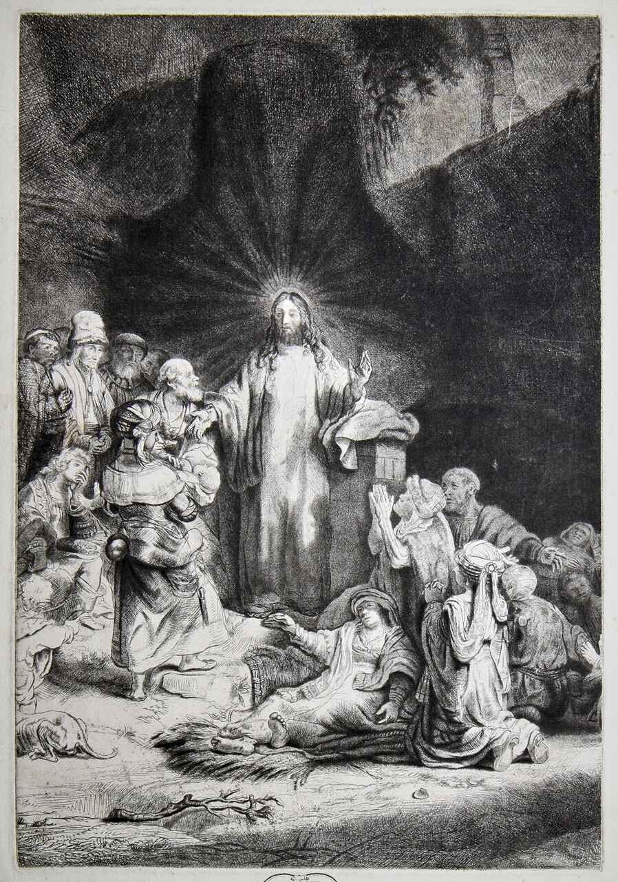 Christus heilt die Kranken (Das Hundertguldenblatt), Mittelteil (Stiftung Wredowsche Zeichenschule Brandenburg/Havel CC BY-NC-SA)