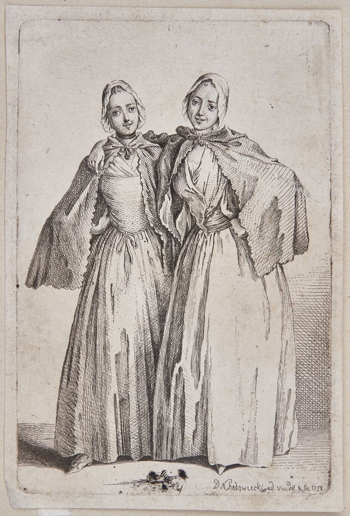 Die beiden stehenden Damen (Demoiselles Quantin) (Stiftung Wredowsche Zeichenschule Brandenburg/Havel CC BY-NC-SA)
