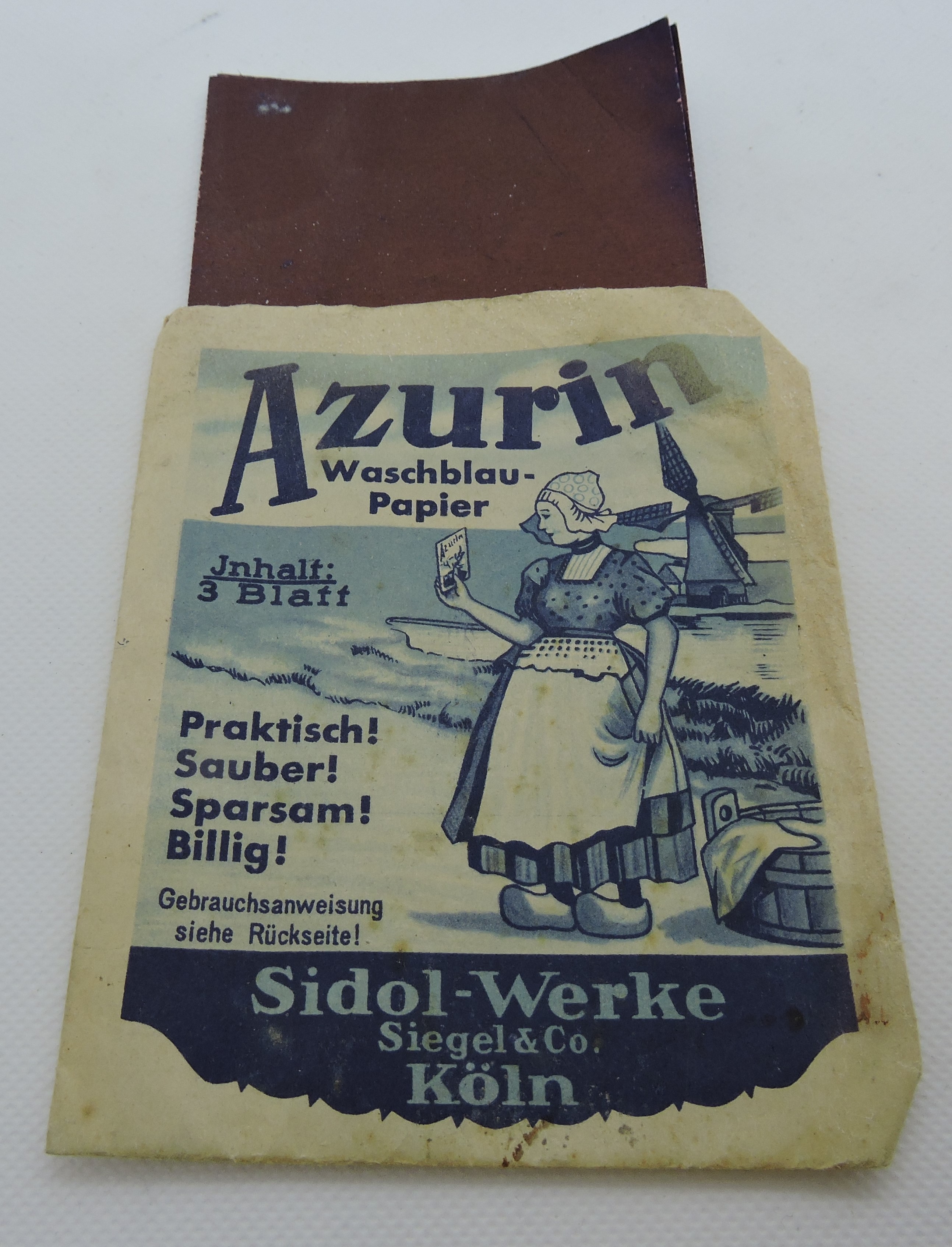 AZURIN - Waschblaupapier (Heimatverein Teltow CC BY-NC-SA)