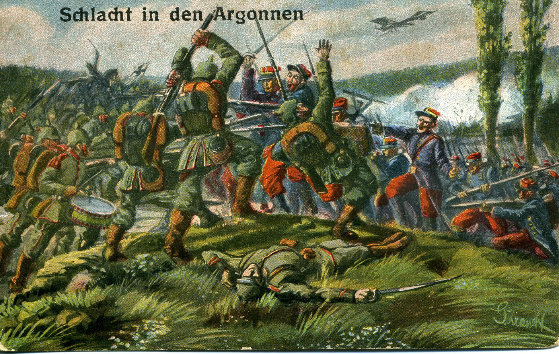 Feldpostkarte aus dem 1. Weltkrieg 1914/15 (Heimatmuseum Stadt Teltow CC BY-NC-SA)