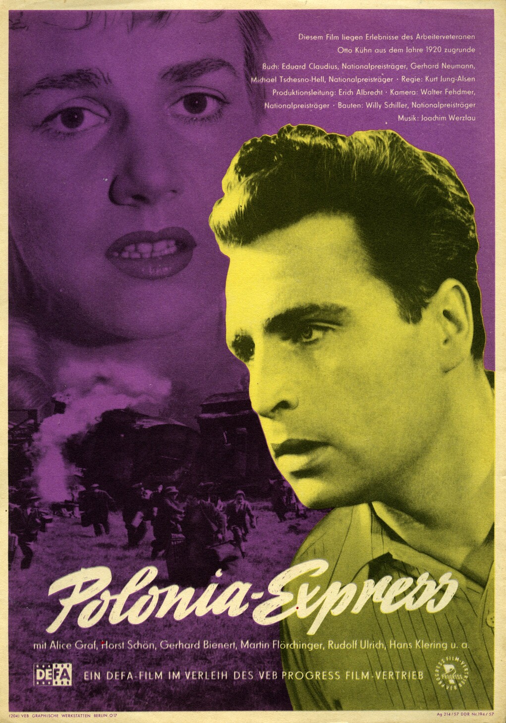 Plakat zu dem Film: Polonia-Express (Filmmuseum Potsdam / DEFA-Stiftung RR-F)
