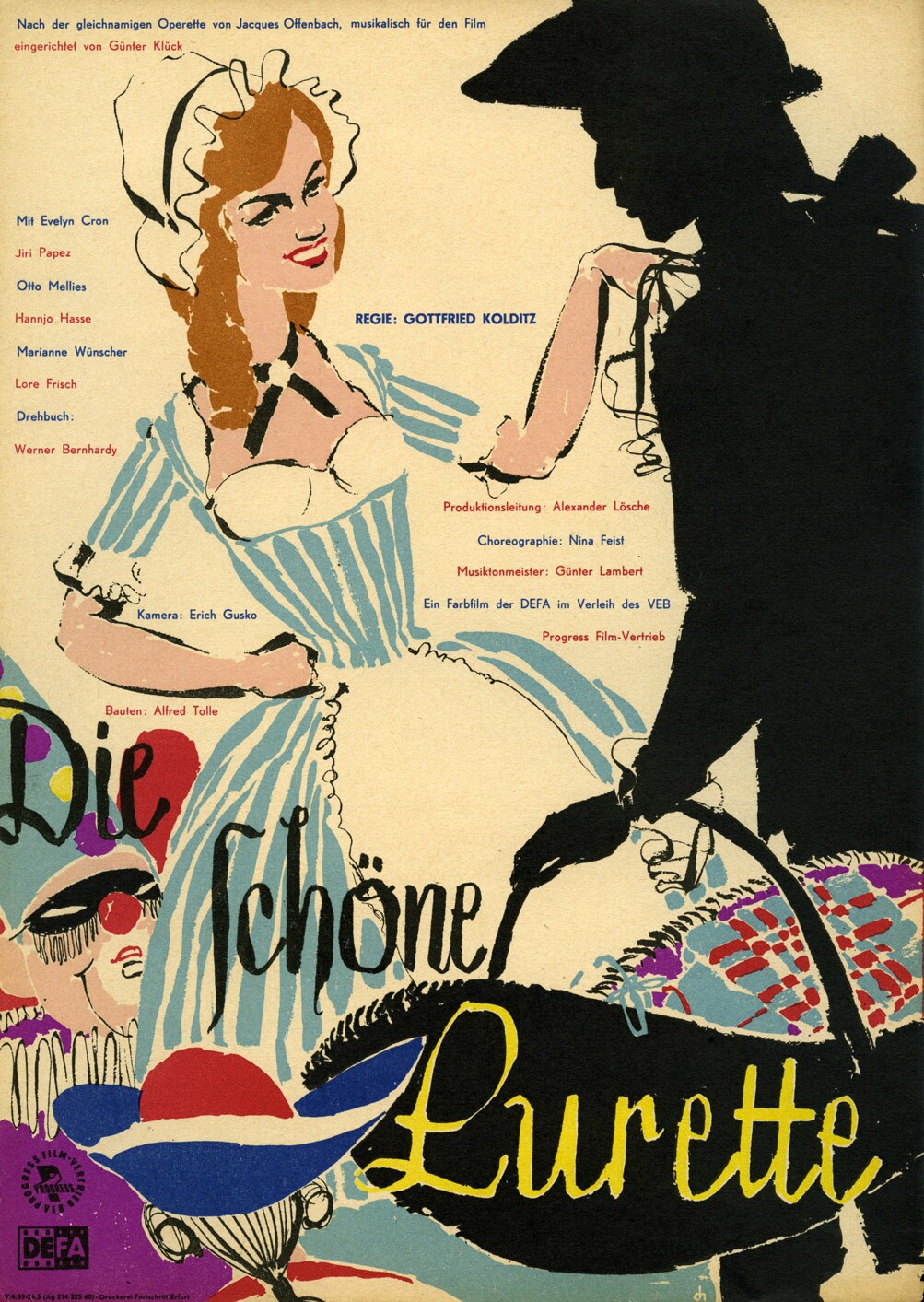 Plakat zu dem Film: Die schöne Lurette (Filmmuseum Potsdam / DEFA-Stiftung RR-F)