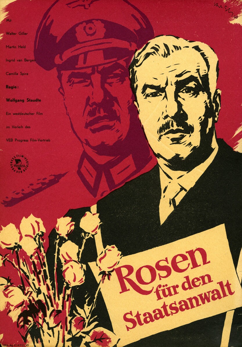 Plakat zu dem Film: Rosen für den Staatsanwalt (Filmmuseum Potsdam / DEFA-Stiftung RR-F)