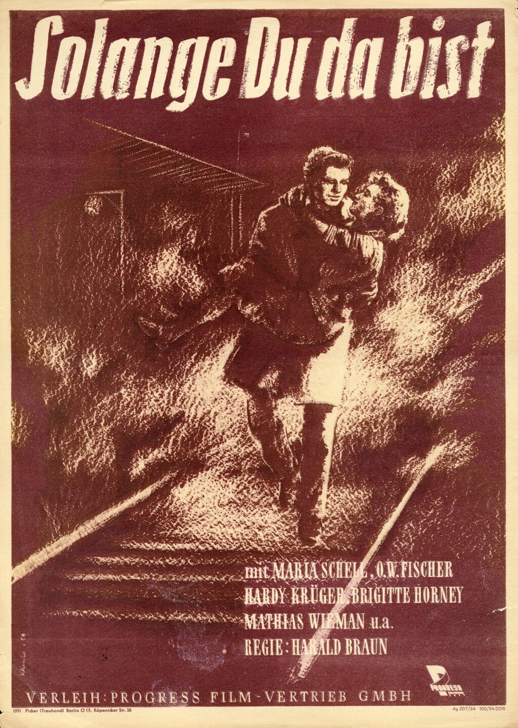 Plakat zu dem Film: Solange du da bist (Filmmuseum Potsdam / DEFA-Stiftung RR-F)
