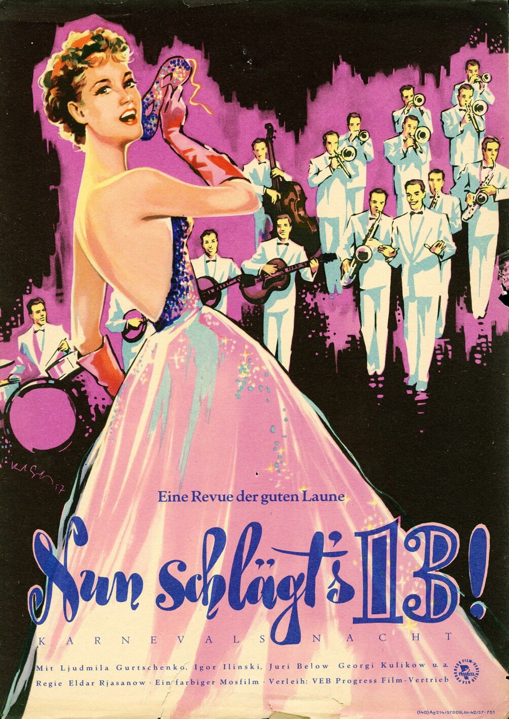 Plakat zu dem Film: Nun schlägt's 13! (Filmmuseum Potsdam / DEFA-Stiftung RR-F)