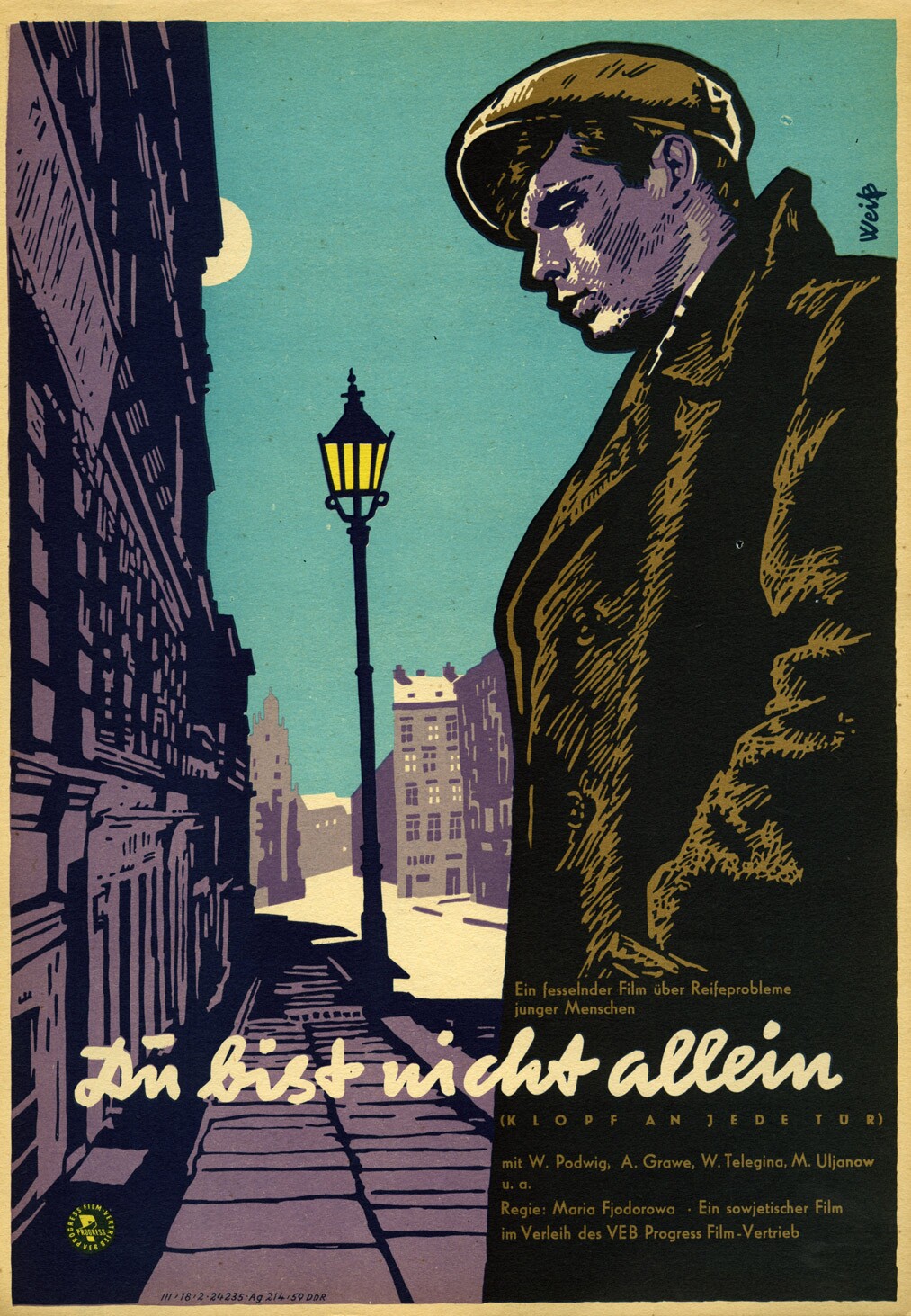 Plakat zu dem Film: Du bist nicht allein (Filmmuseum Potsdam / DEFA-Stiftung RR-F)