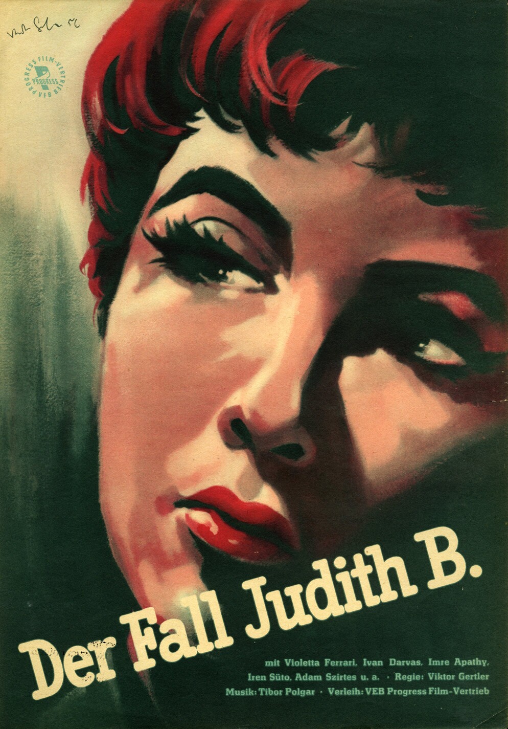 Plakat zu dem Film: Der Fall Judith B. (Filmmuseum Potsdam / DEFA-Stiftung RR-F)
