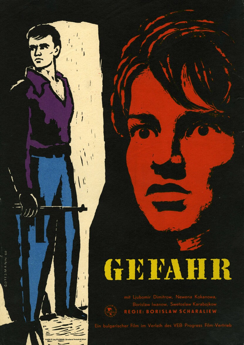 Plakat zu dem Film: Gefahr (Filmmuseum Potsdam / DEFA-Stiftung RR-F)