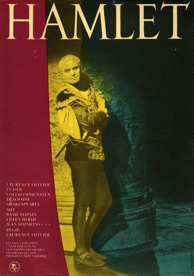 Plakat zu dem Film: Hamlet (Filmmuseum Potsdam / DEFA-Stiftung RR-F)