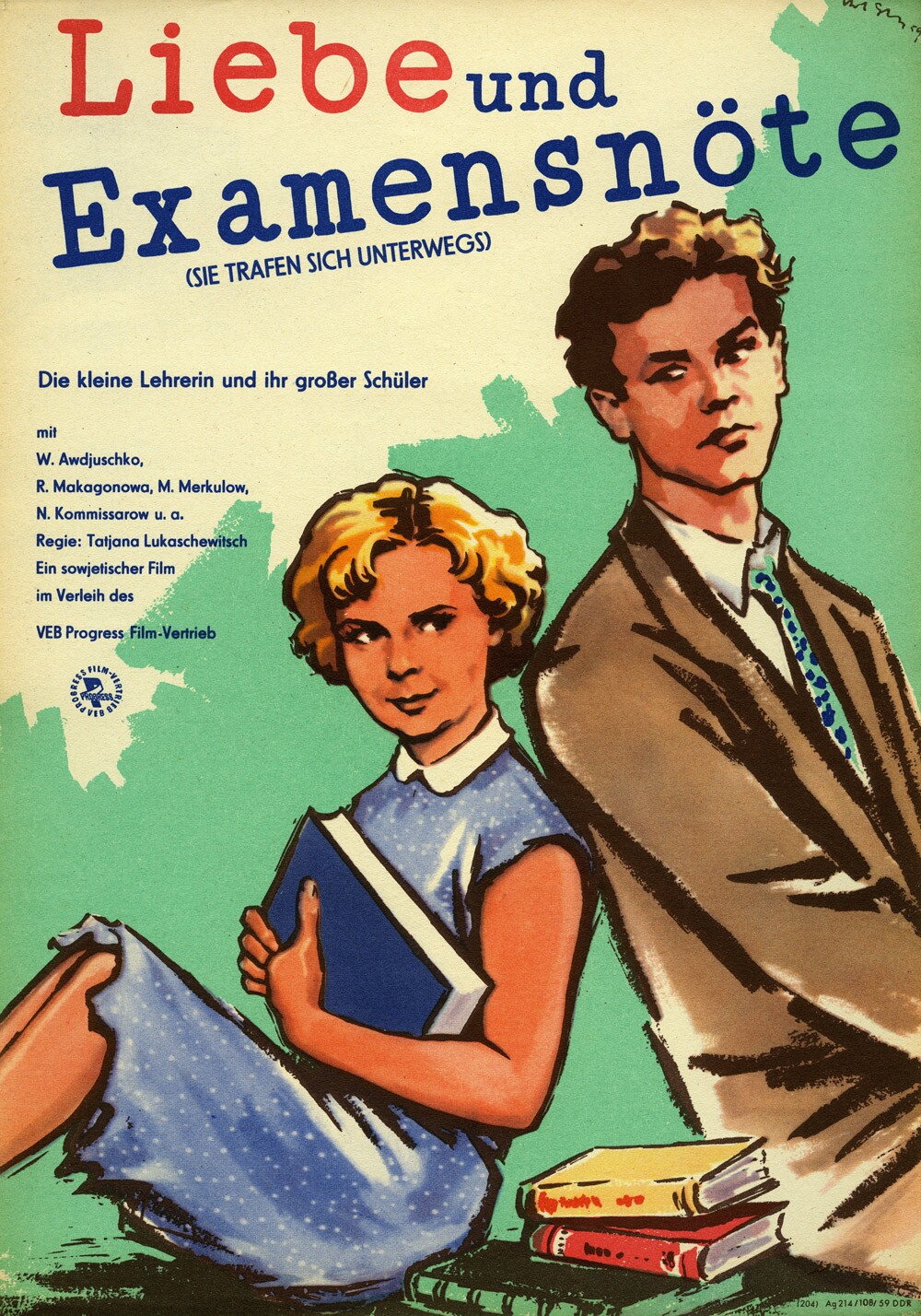 Plakat zu dem Film: Liebe und Examensnöte (Filmmuseum Potsdam / DEFA-Stiftung RR-F)