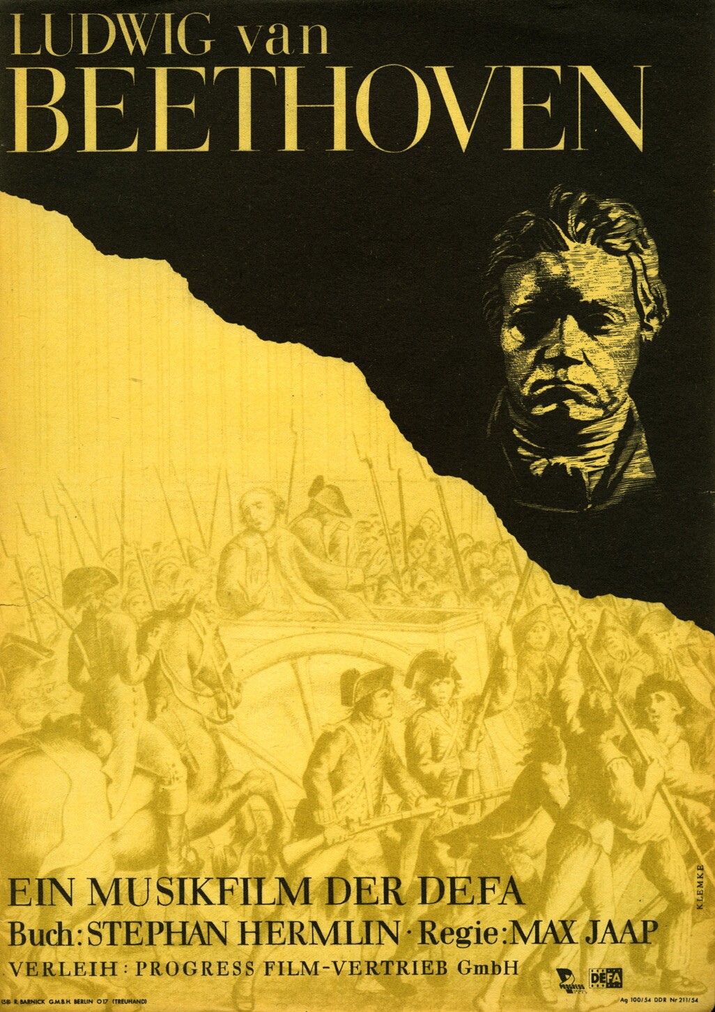 Plakat zu dem Film: Ludwig van Beethoven (Filmmuseum Potsdam / DEFA-Stiftung RR-F)