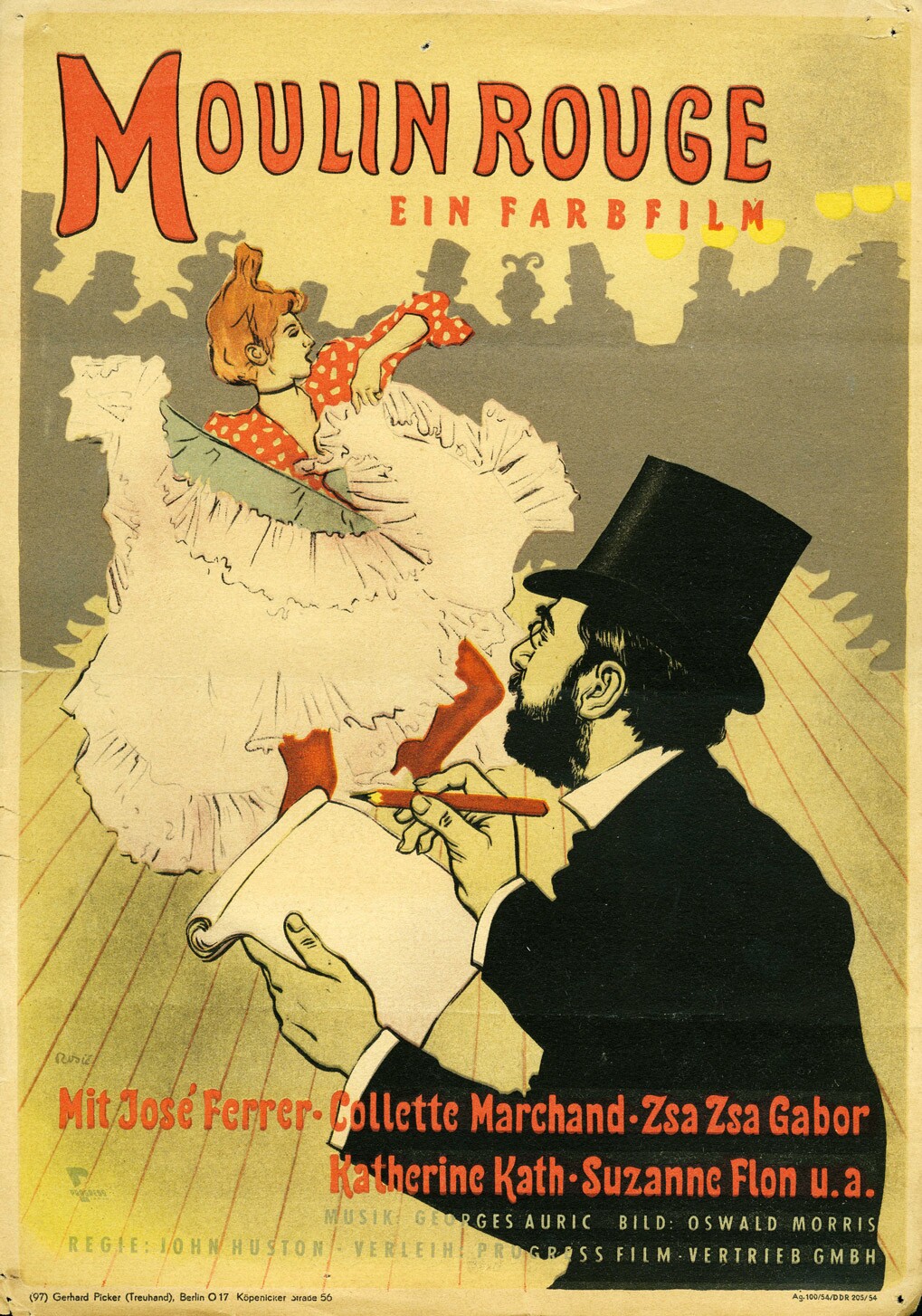 Plakat zu dem Film: Moulin Rouge (Filmmuseum Potsdam / DEFA-Stiftung RR-F)