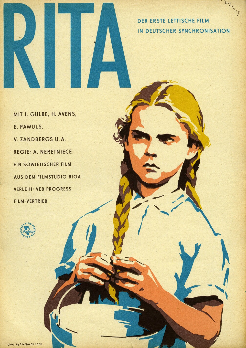 Plakat zu dem Film: Rita (Filmmuseum Potsdam / DEFA-Stiftung RR-F)