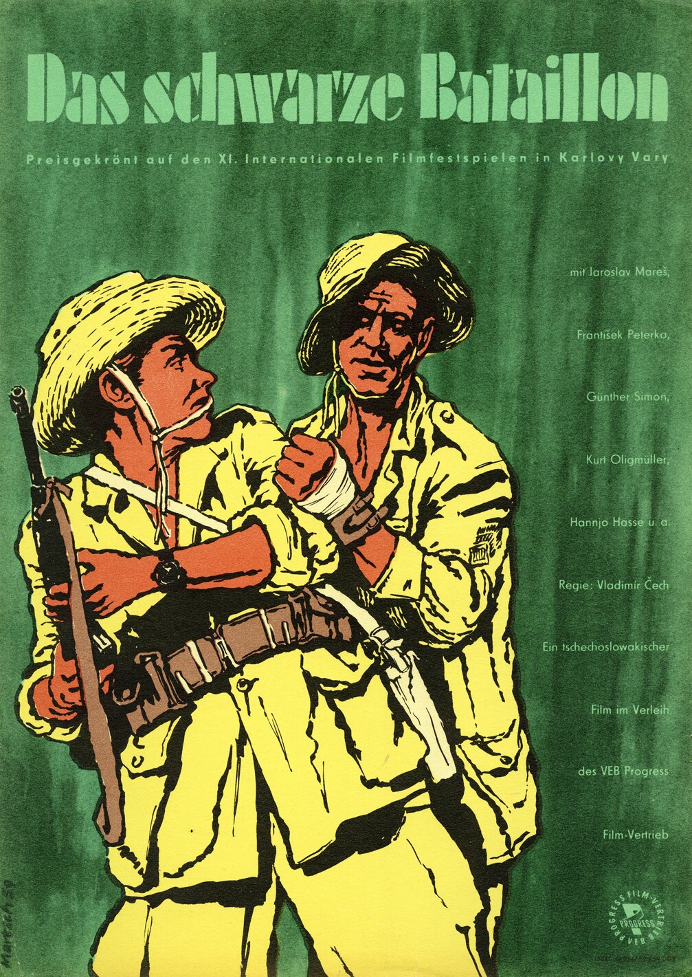 Plakat zu dem Film: Das schwarze Bataillon (Filmmuseum Potsdam / DEFA-Stiftung RR-F)