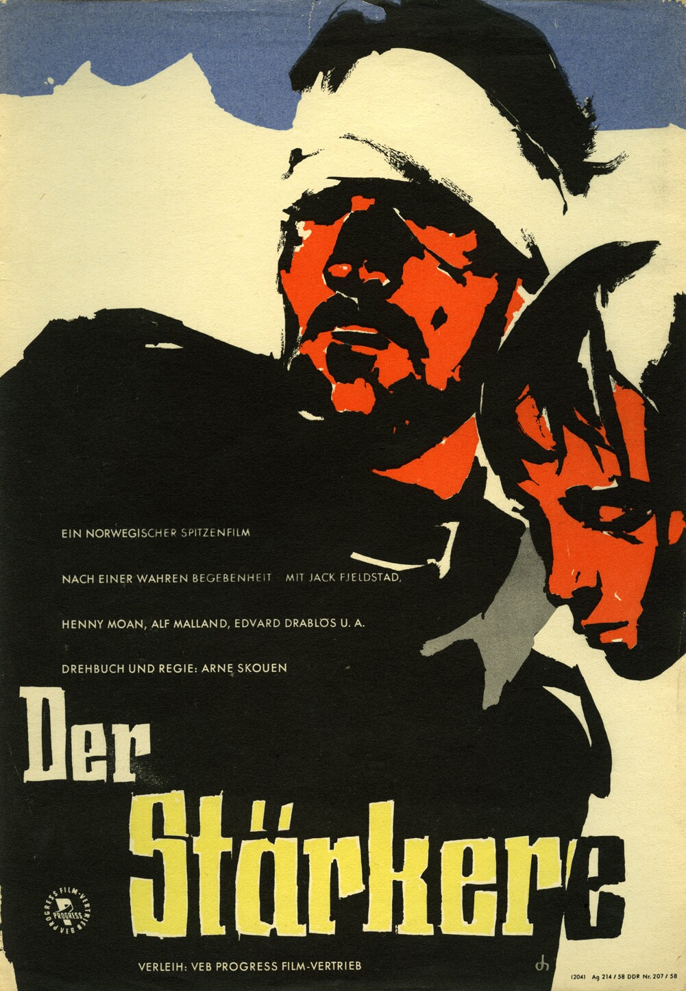 Plakat zu dem Film: Der Stärkere (Filmmuseum Potsdam / DEFA-Stiftung RR-F)