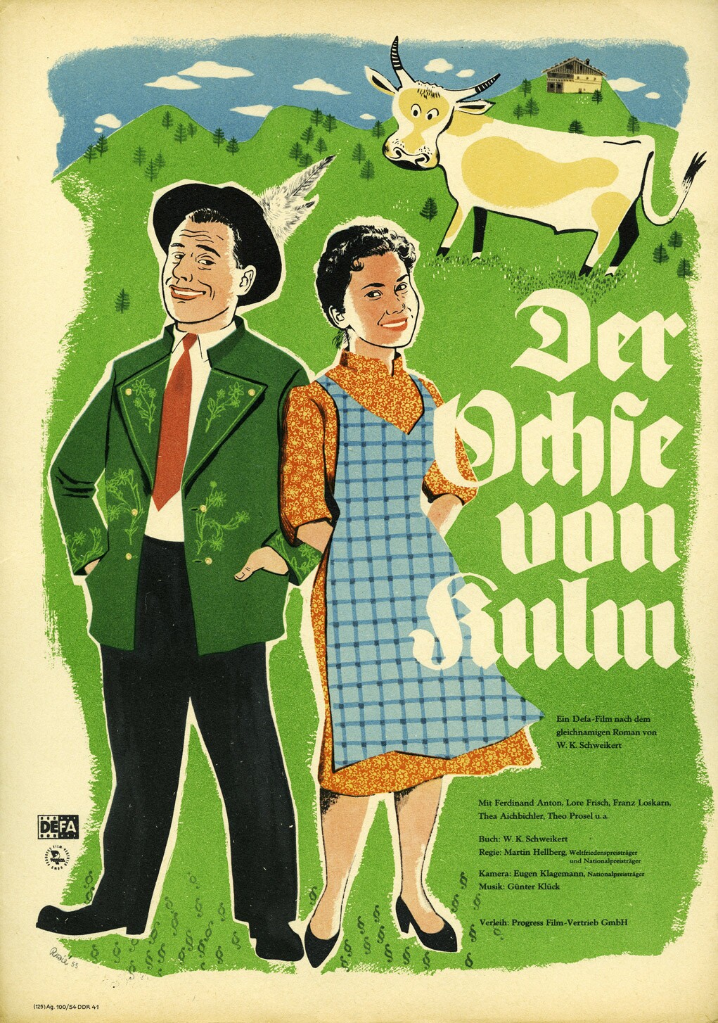 Plakat zu dem Film: Der Ochse von Kulm (Filmmuseum Potsdam / DEFA-Stiftung RR-F)