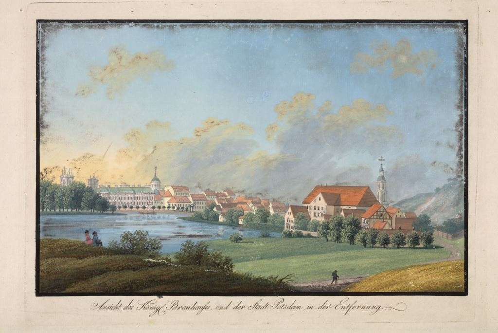 Ansicht des Königlichen Brauhauses und der Stadt Potsdam in der Entfernung (Potsdam Museum - Forum für Kunst und Geschichte CC BY-NC-SA)