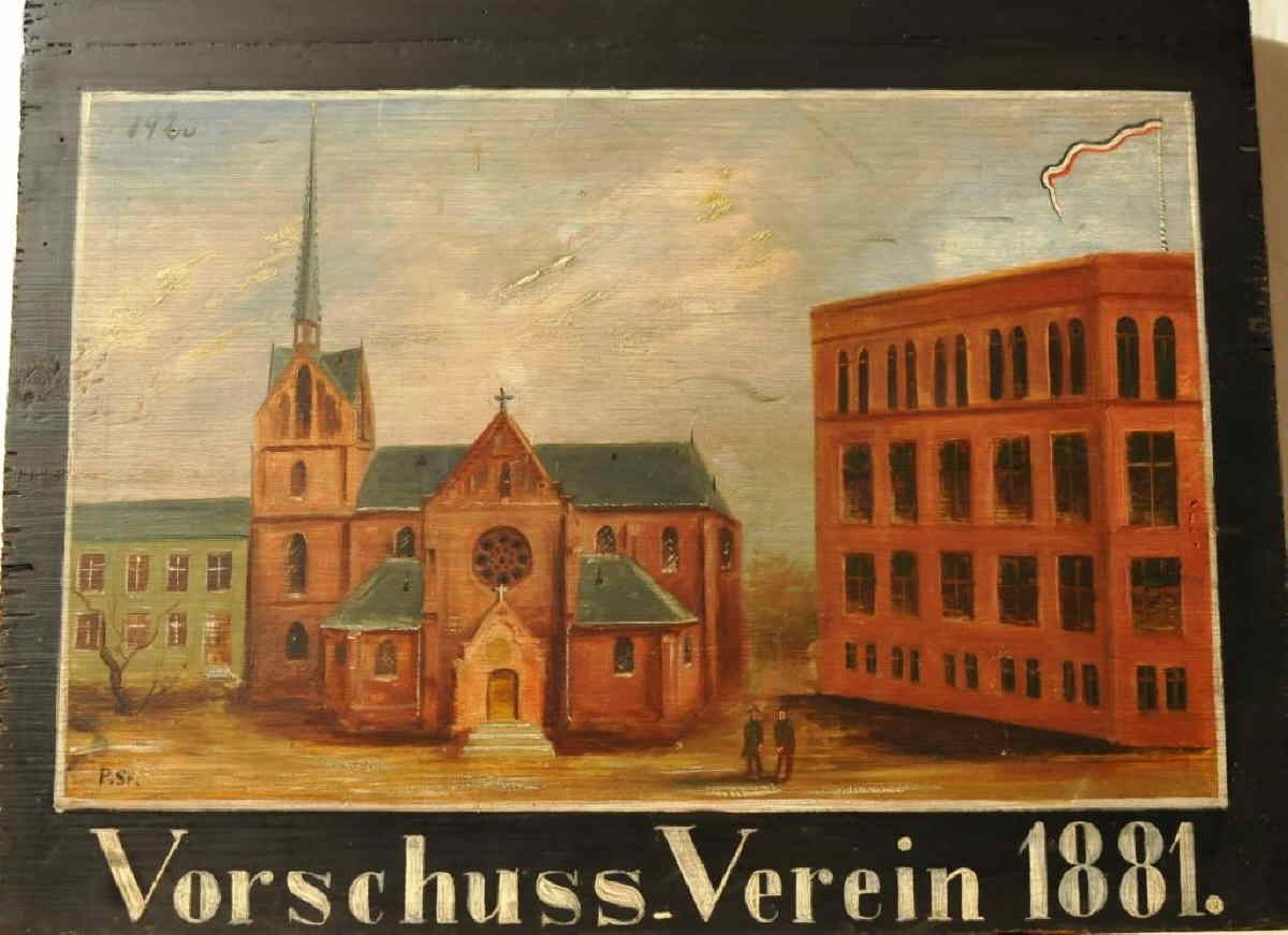 Holzbildtafel &quot;Katholische Kirche&quot; (Museum Eberswalde CC BY-NC-SA)