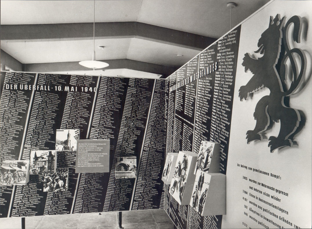 &quot;Museum des antifaschistischen Freiheitskampfes der europäischen Völker&quot; (1961), Abteilung: Luxemburg (Gedenkstätte und Museum Sachsenhausen CC BY-NC-SA)
