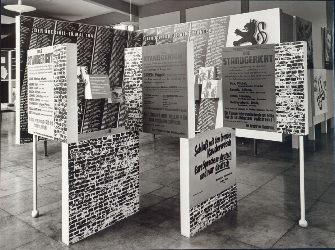 &quot;Museum des antifaschistischen Freiheitskampfes der europäischen Völker&quot; (1961), Abteilung: Luxemburg (Gedenkstätte und Museum Sachsenhausen CC BY-NC-SA)