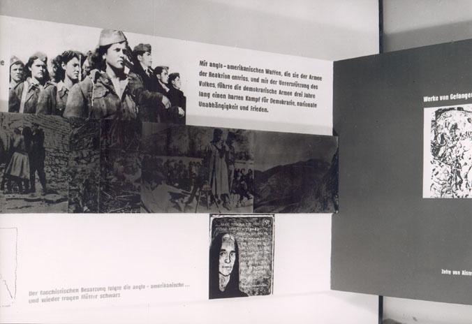 &quot;Museum des antifaschistischen Freiheitskampfes der europäischen Völker&quot; (1961), Abteilung: Griechenland (Gedenkstätte und Museum Sachsenhausen CC BY-NC-SA)