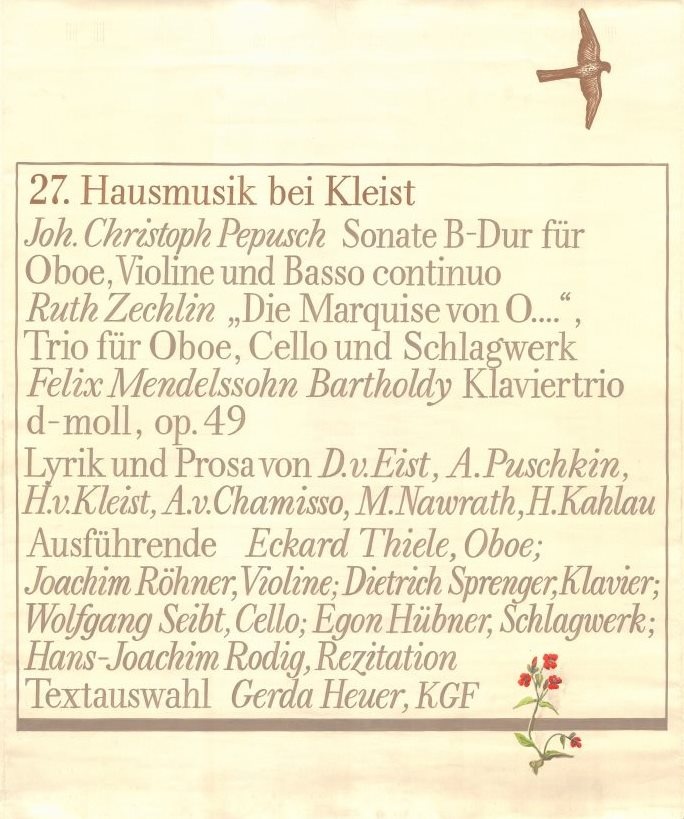 27. Hausmusik bei Kleist: Frauengestalten in der Literatur (Kleist-Museum Frankfurt (Oder) CC BY-NC-SA)