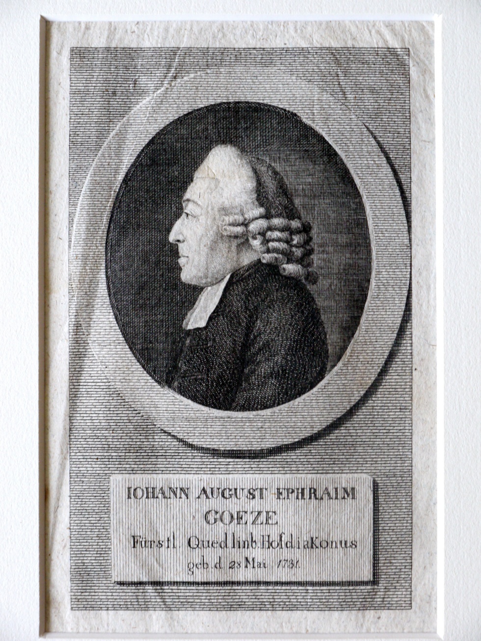 Porträt von  Johann August Ephraim Goeze (1731-1793) (Rochow-Museum Reckahn CC BY-NC-SA)