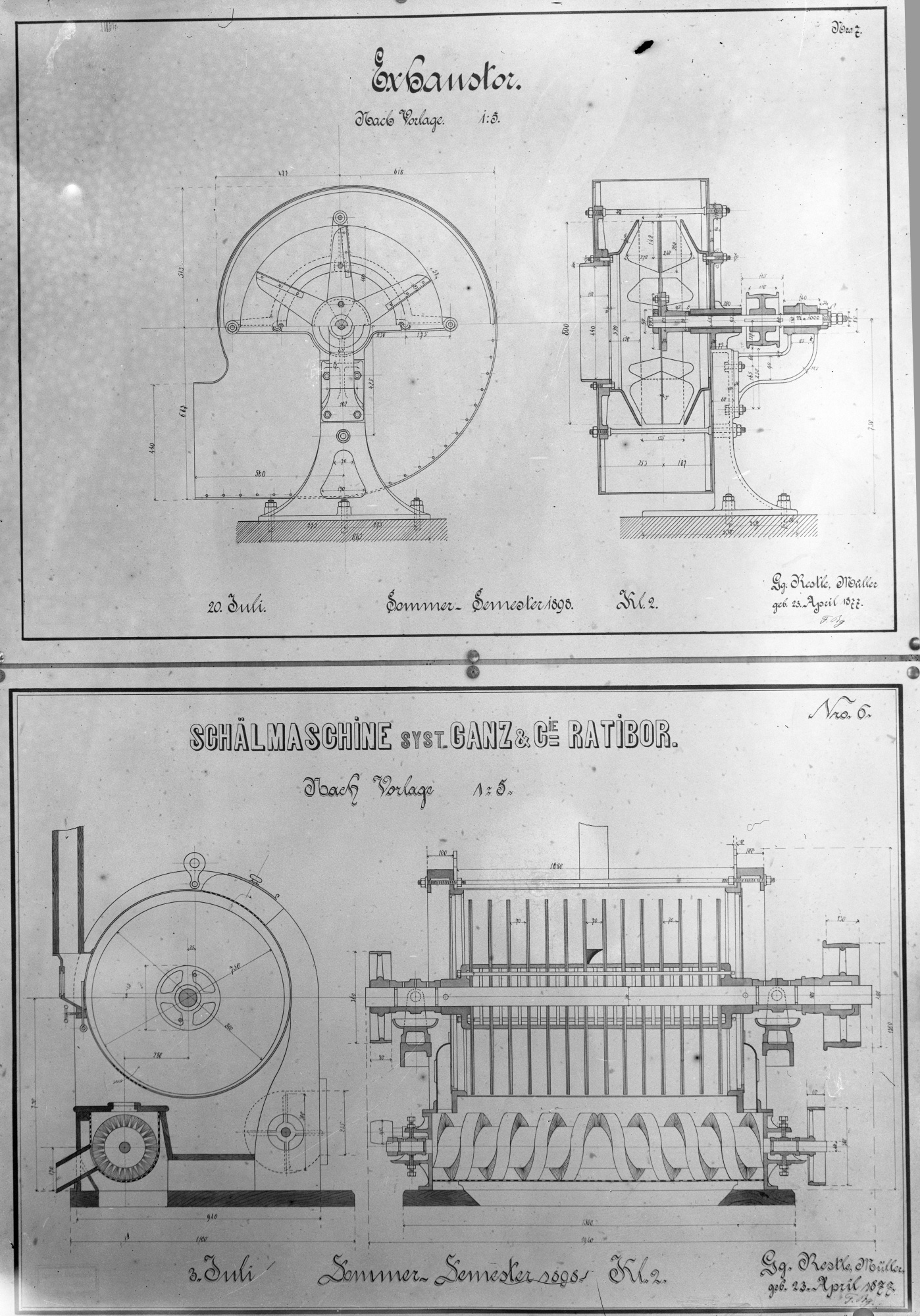 Exhaustor; Schälmaschine, System Ganz & Cie. Ratibor (Historische Mühle von Sanssouci CC BY-NC-SA)