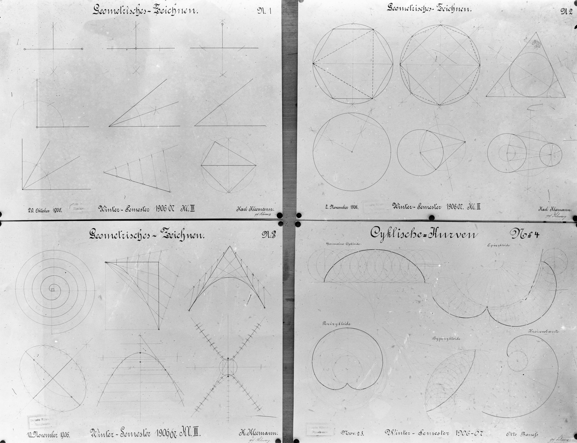 Geometrisches Zeichnen; Cyklische (zyklisch) Kurven (Historische Mühle von Sanssouci CC BY-NC-SA)