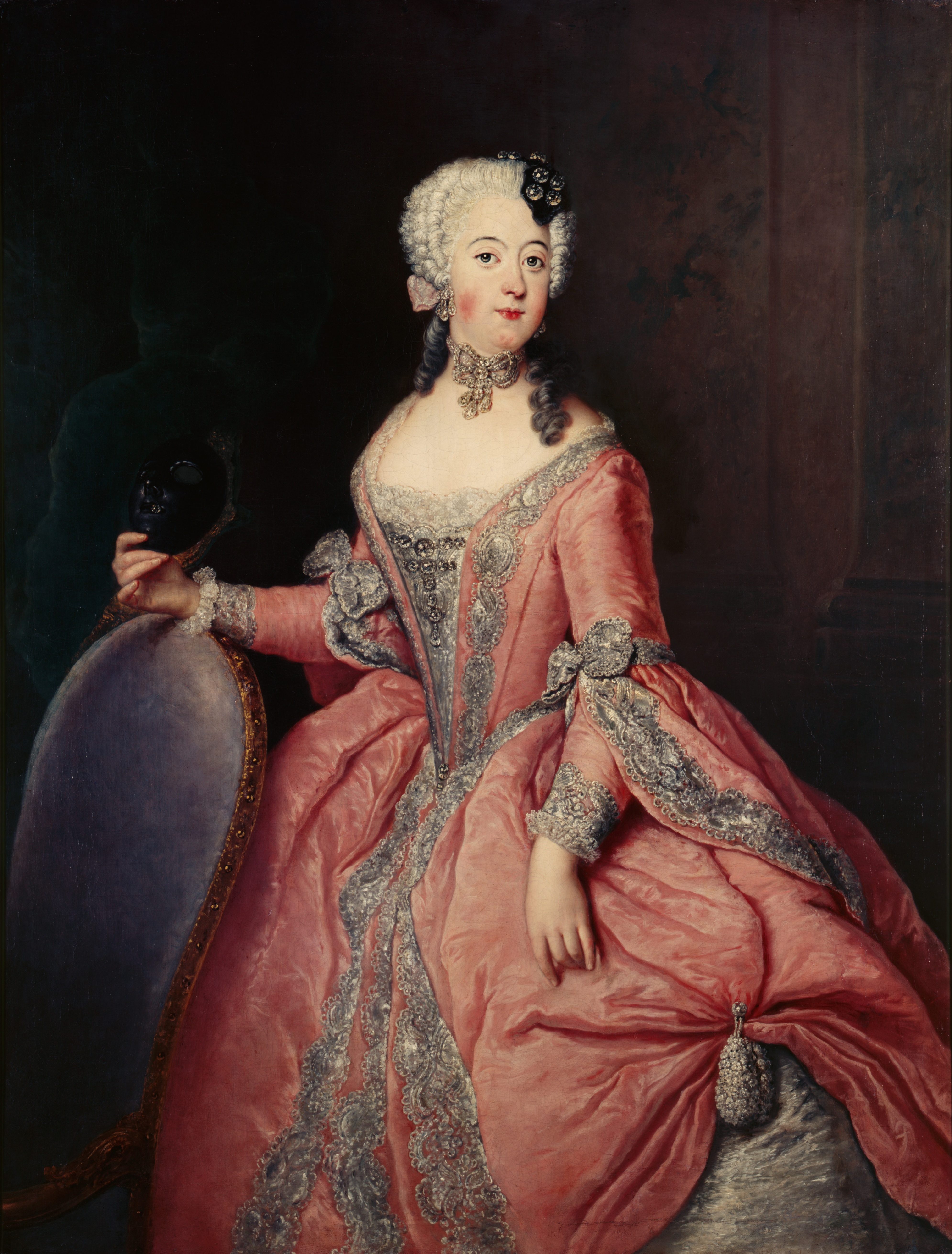 Pesne, Antoine: Prinzessin Luise Ulrike von Preußen, um 1744, GK I 1029. (Stiftung Preußische Schlösser und Gärten Berlin-Brandenburg CC BY-NC-SA)