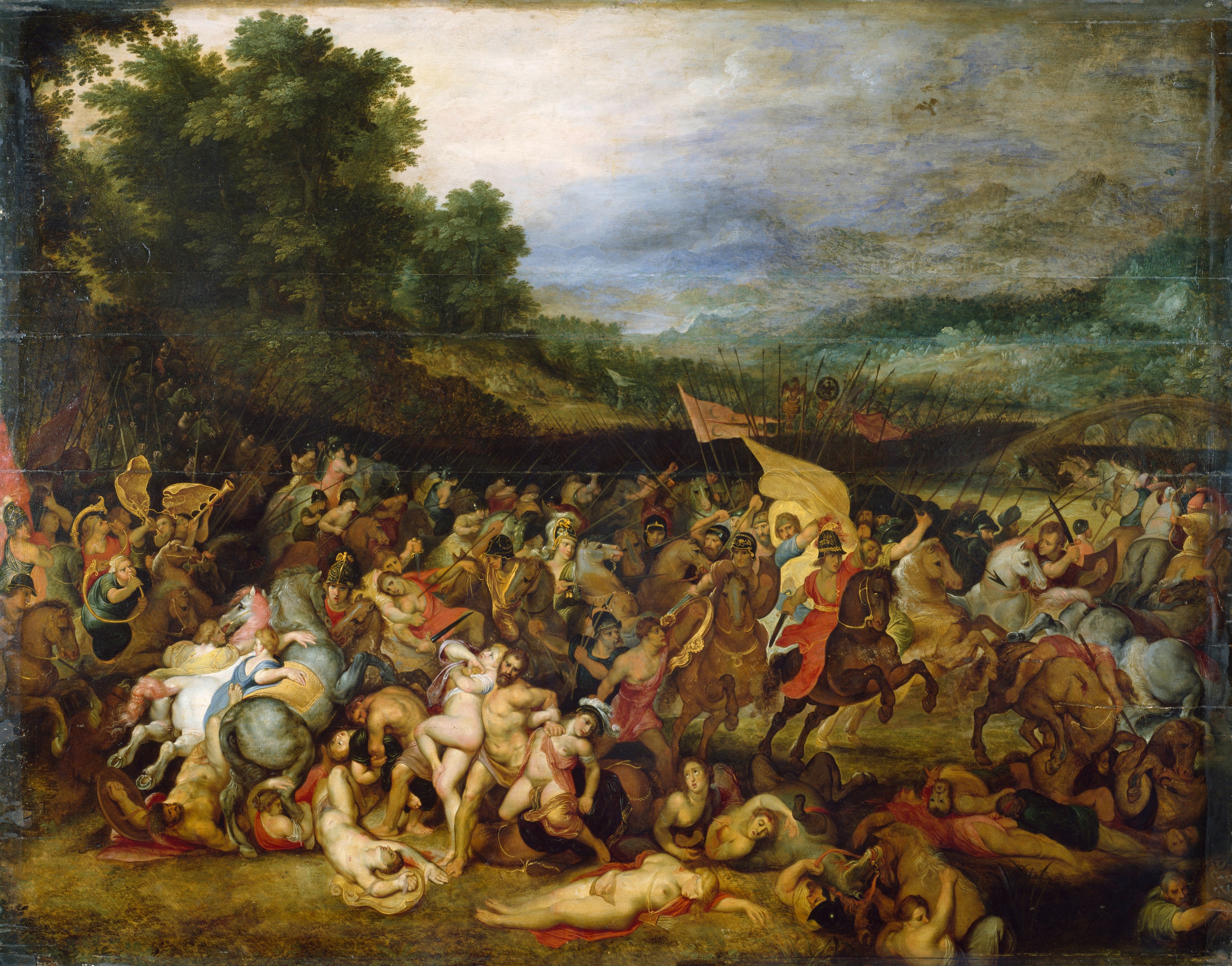 Rubens, Peter Paul / Bruegel, Jan [de Oudere]: Amazonenschlacht, GK I 10021. (Stiftung Preußische Schlösser und Gärten Berlin-Brandenburg CC BY-NC-SA)