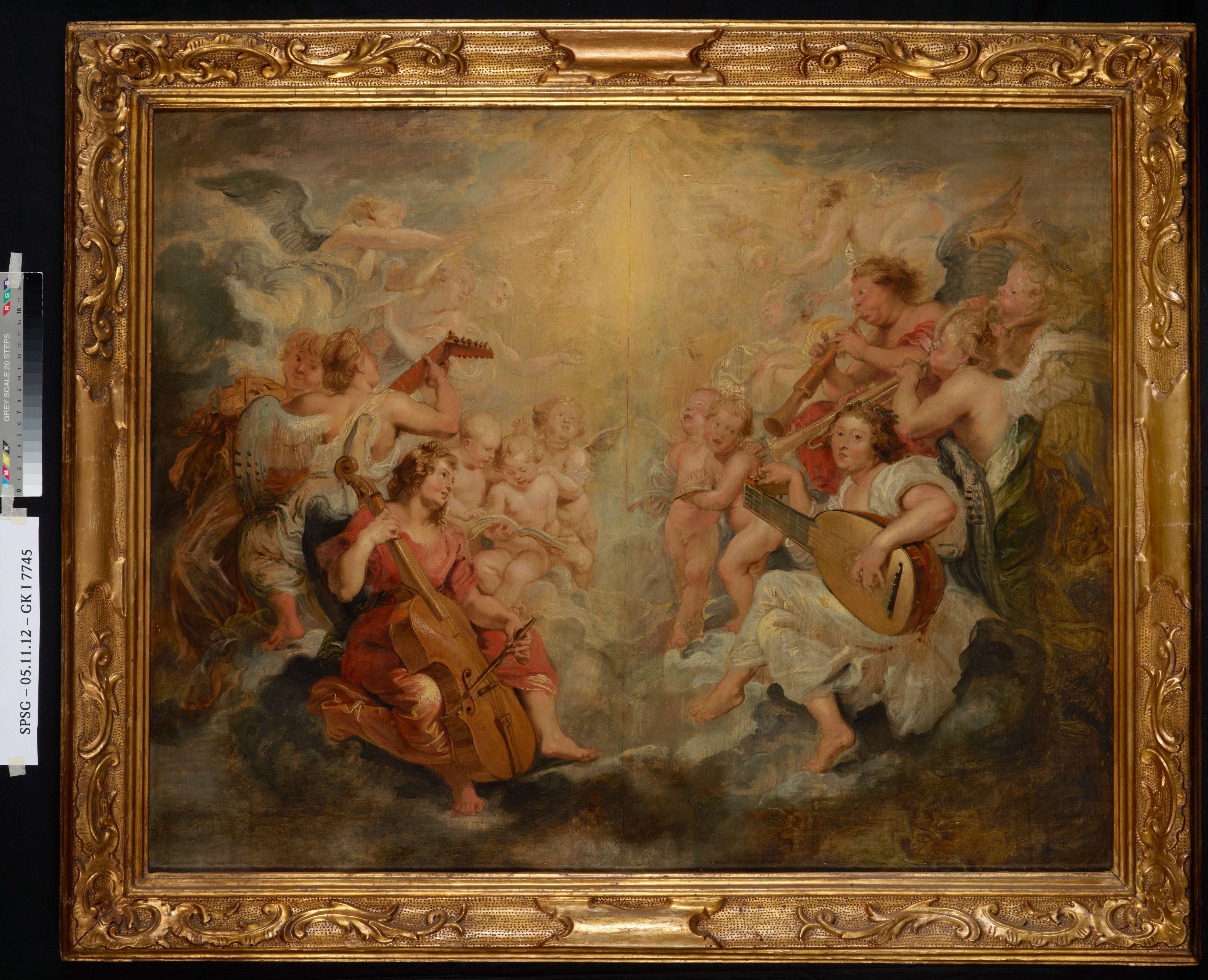 Rubens, Peter Paul: Musizierende Engel, GK I 7745. (Stiftung Preußische Schlösser und Gärten Berlin-Brandenburg CC BY-NC-SA)