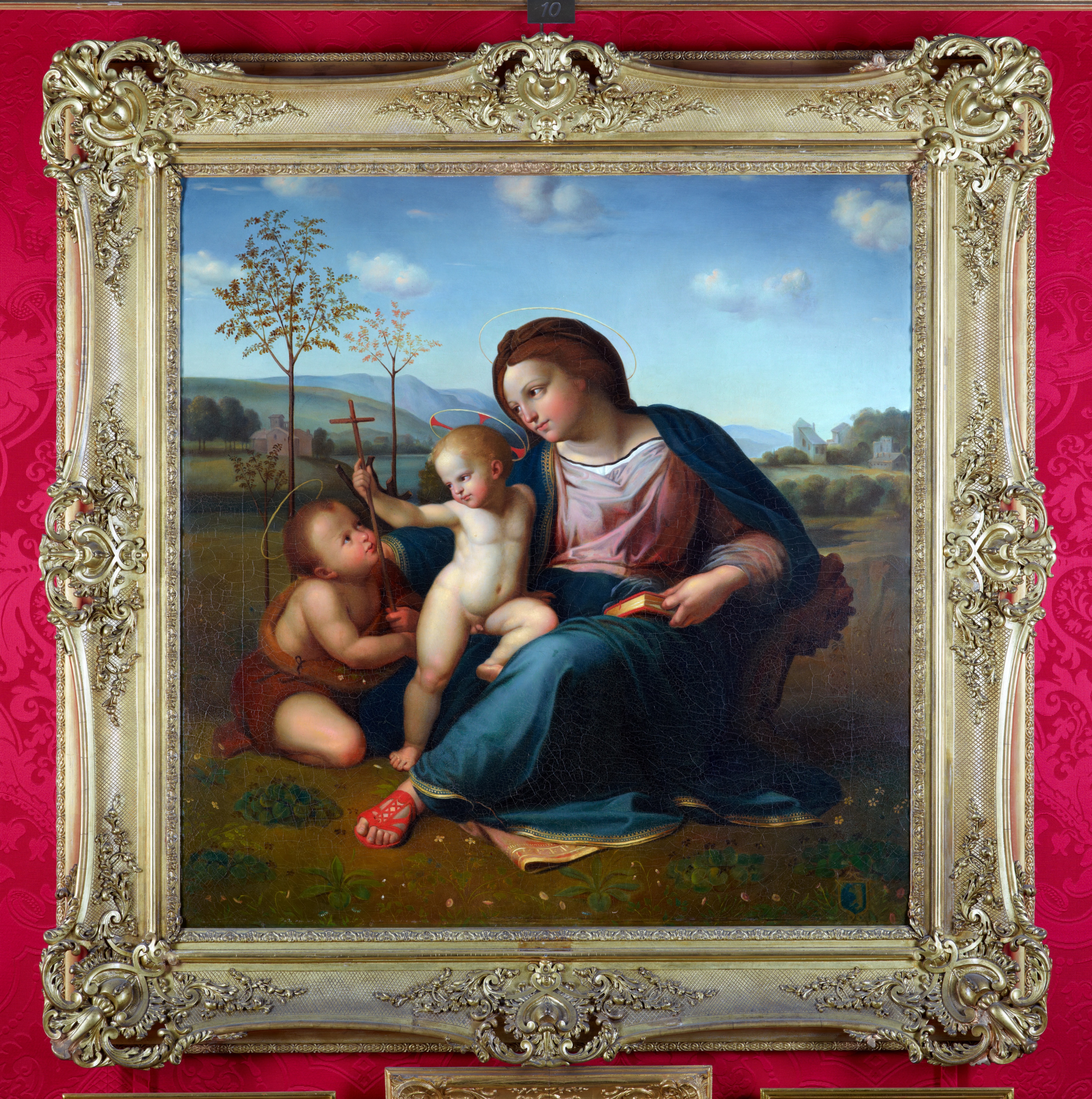 Kruseman, Cornelis. nach Raffaello [Sanzio]: Madonna di Gaeta, 1838, GK I 5807. (Stiftung Preußische Schlösser und Gärten Berlin-Brandenburg CC BY-NC-SA)